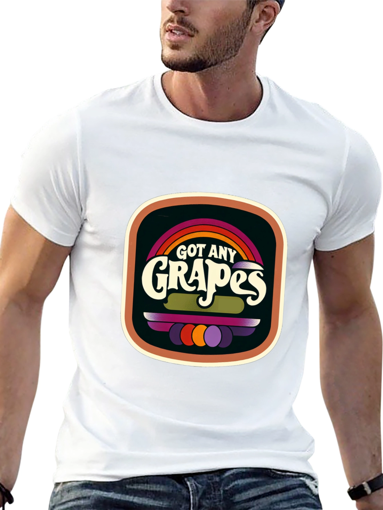 Black Got Any Grapes T-Shirt - Retro Graphic Tee view 13