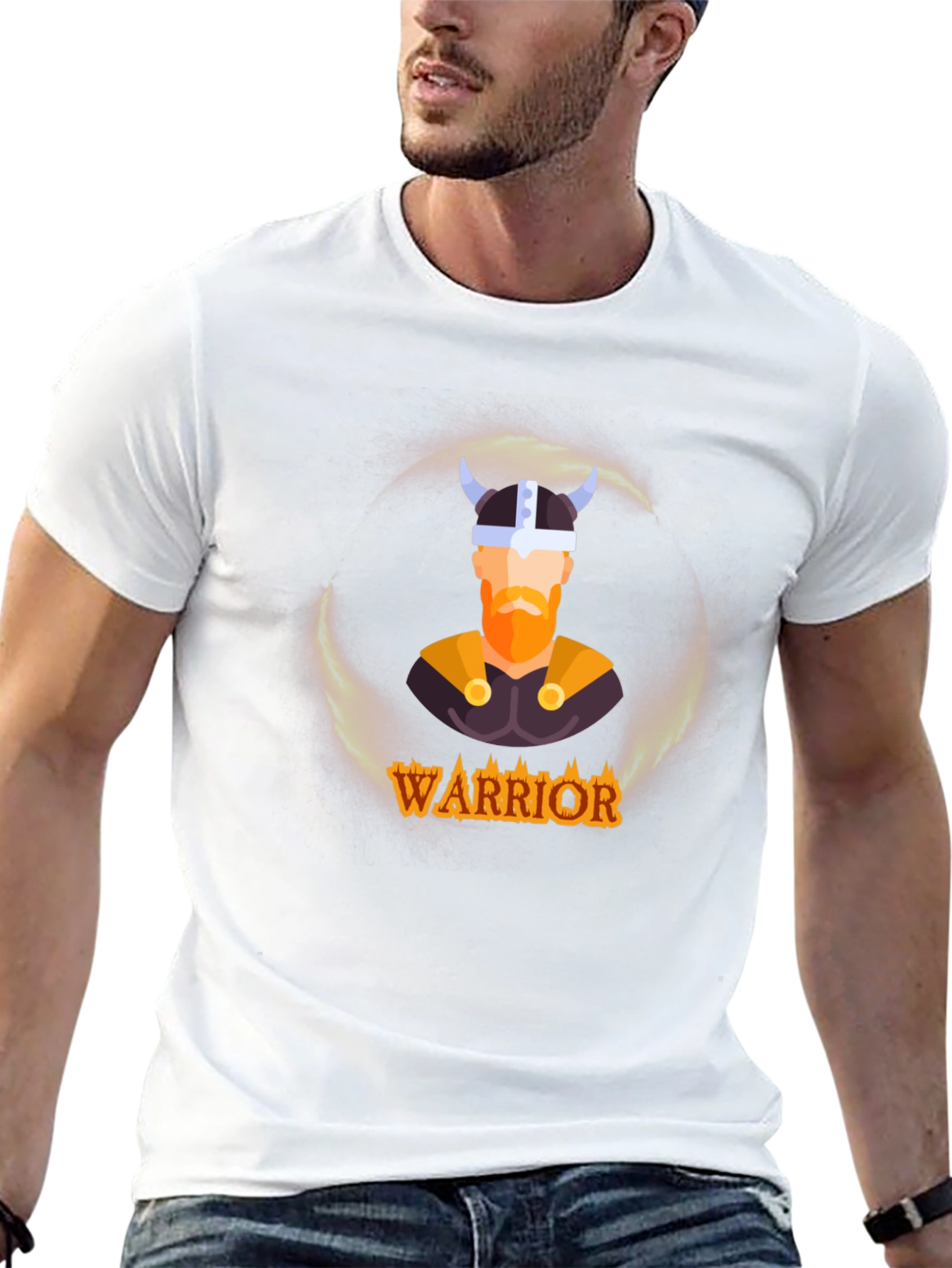 Black Warrior Viking Graphic Tee - Black T-Shirt view 13