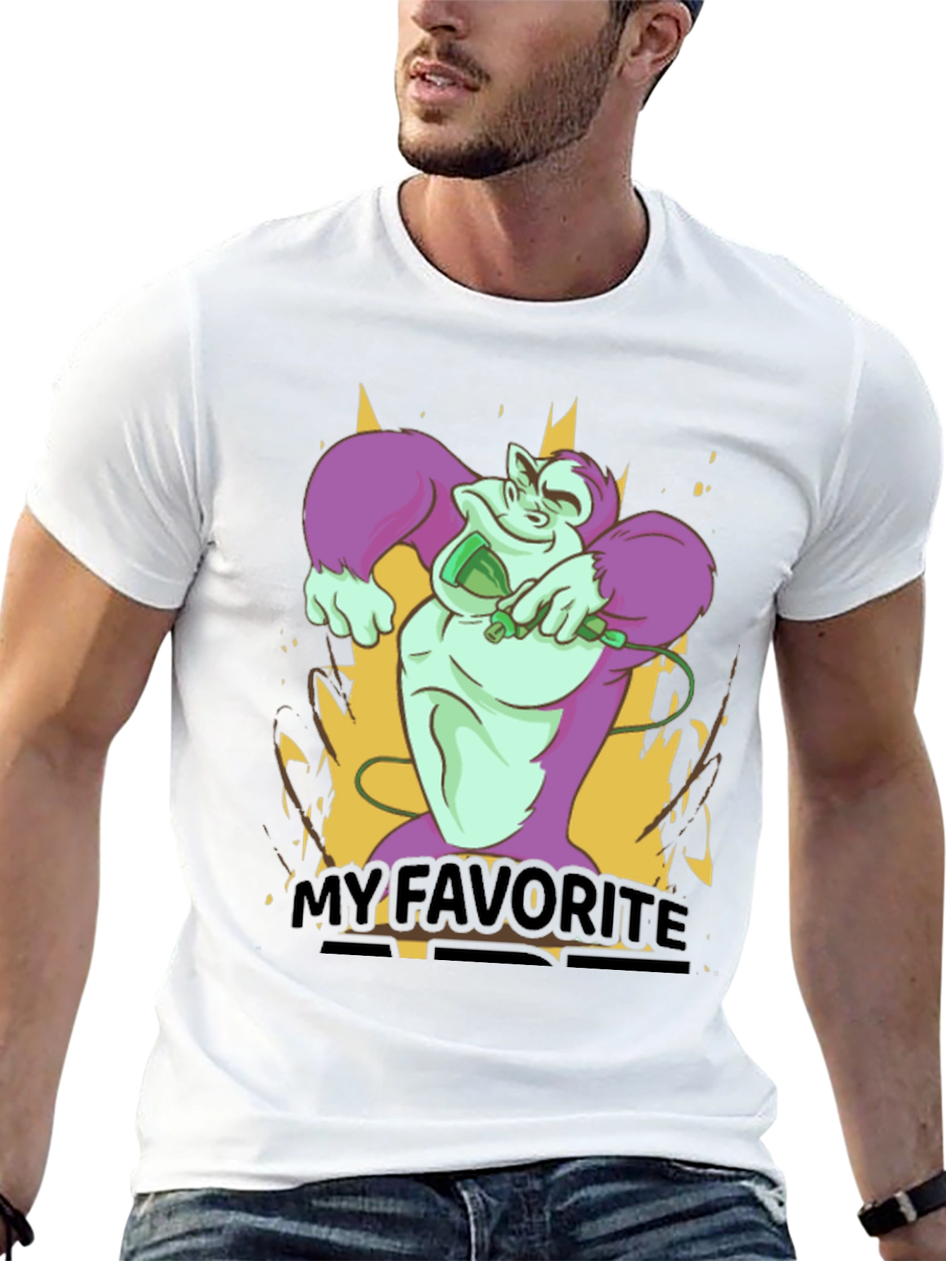 Black My Favorite Vape T-Shirt view 13