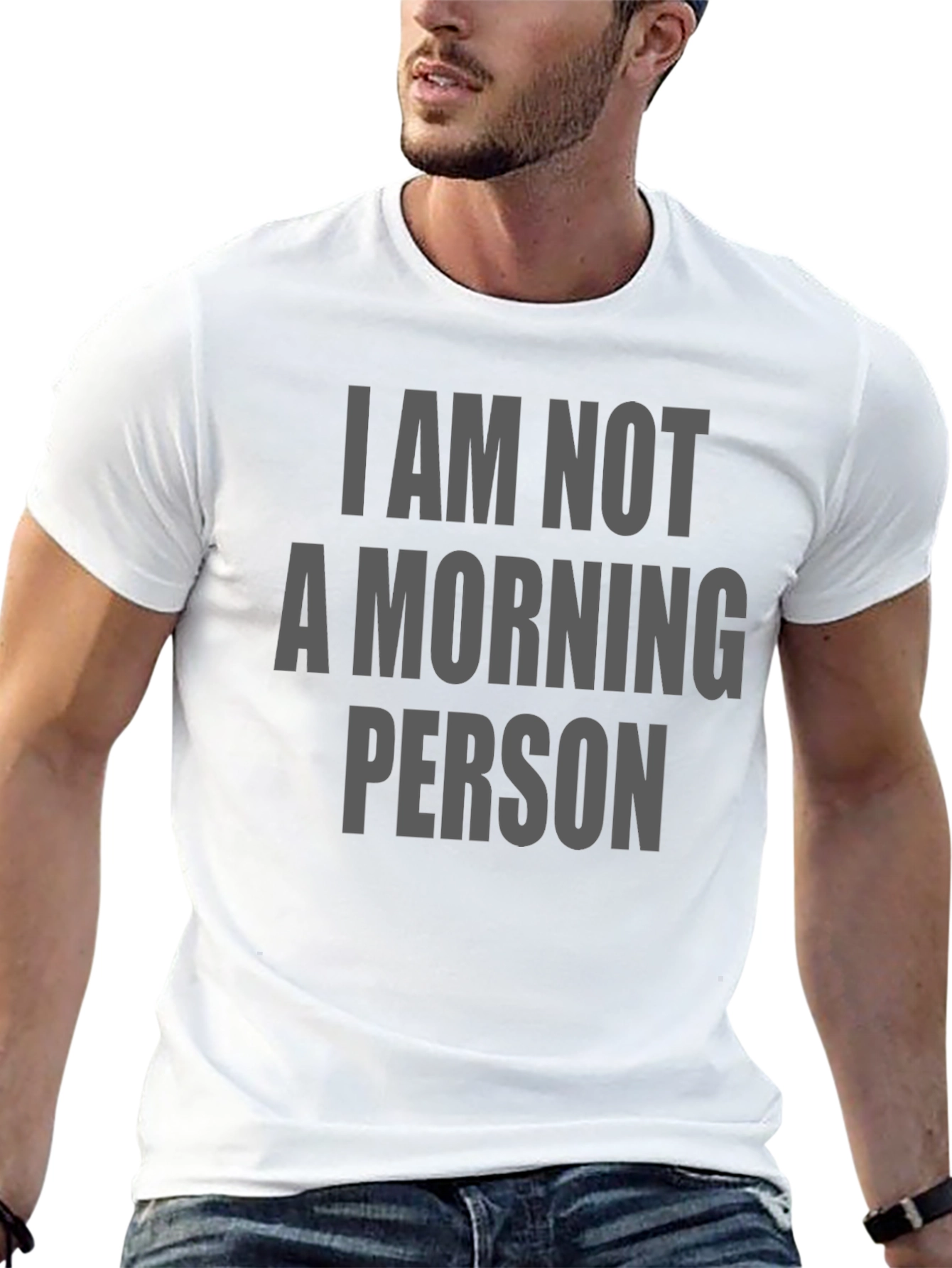 Black I Am Not A Morning Person Graphic T-Shirt view 13