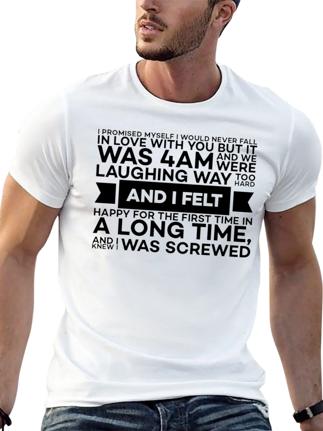 Black Humorous 4AM Love Confession T-Shirt view 13