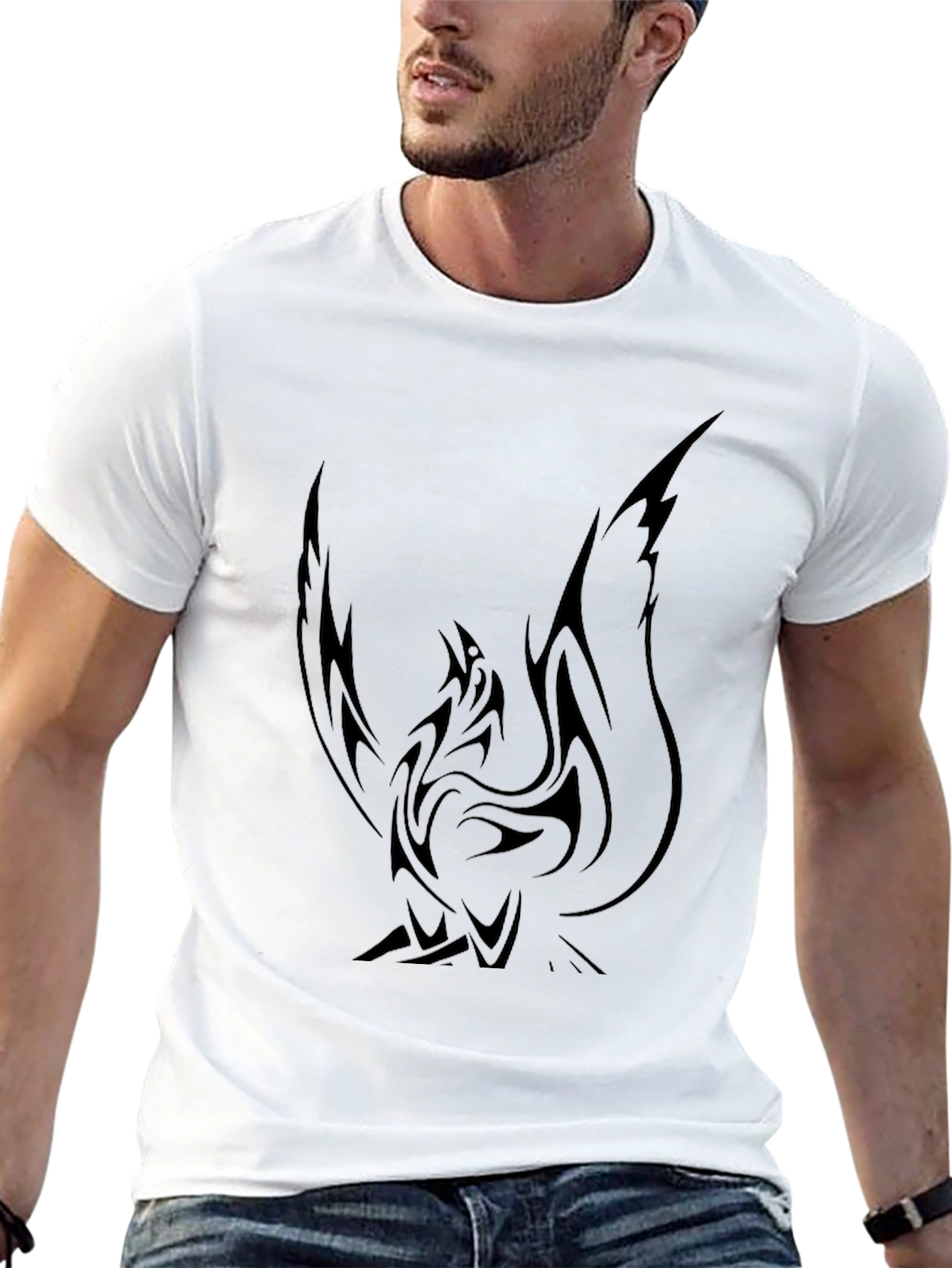 Black Phoenix Graphic Tee - Black T-Shirt for Men view 13