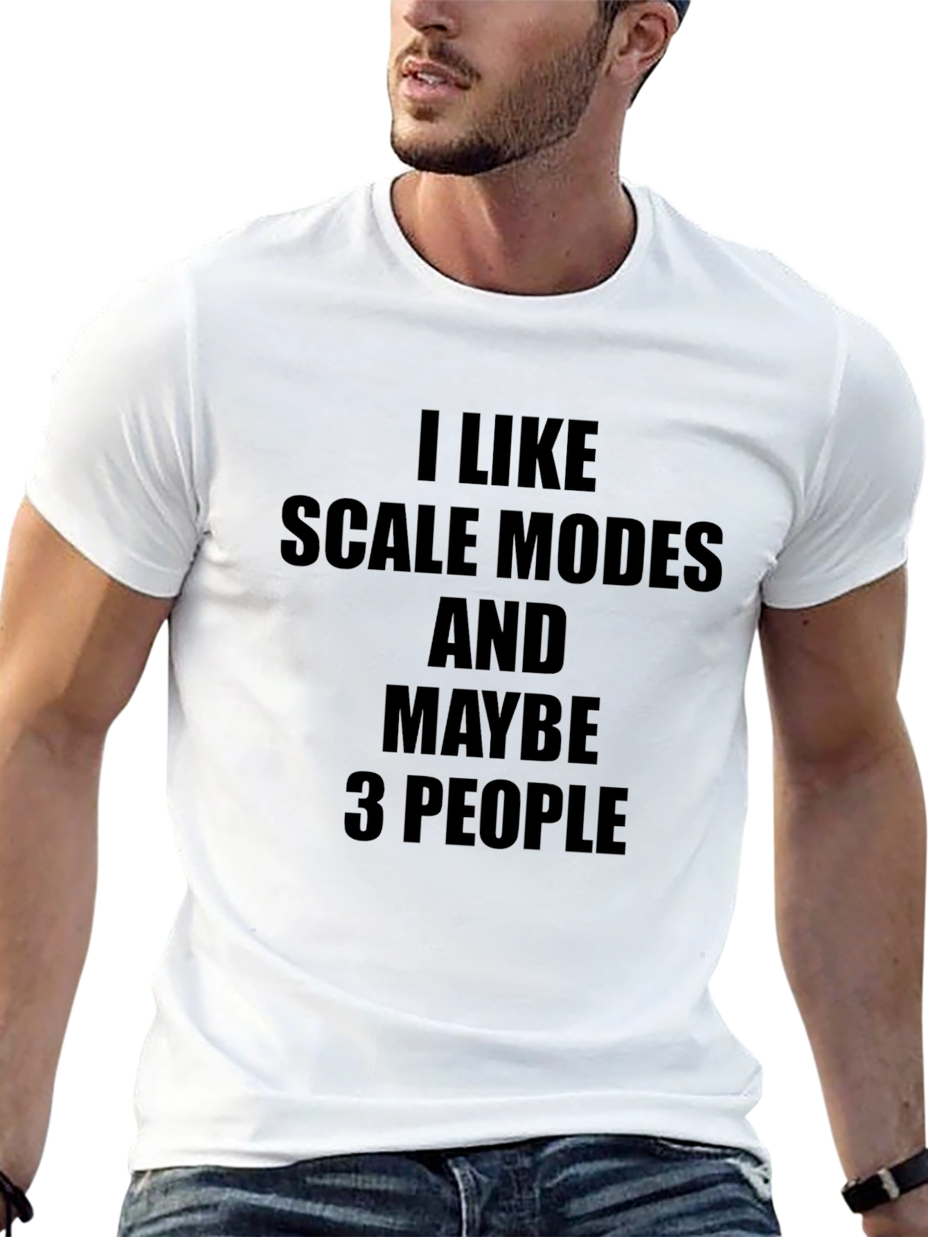Black I Like Scale Models T-Shirt view 13