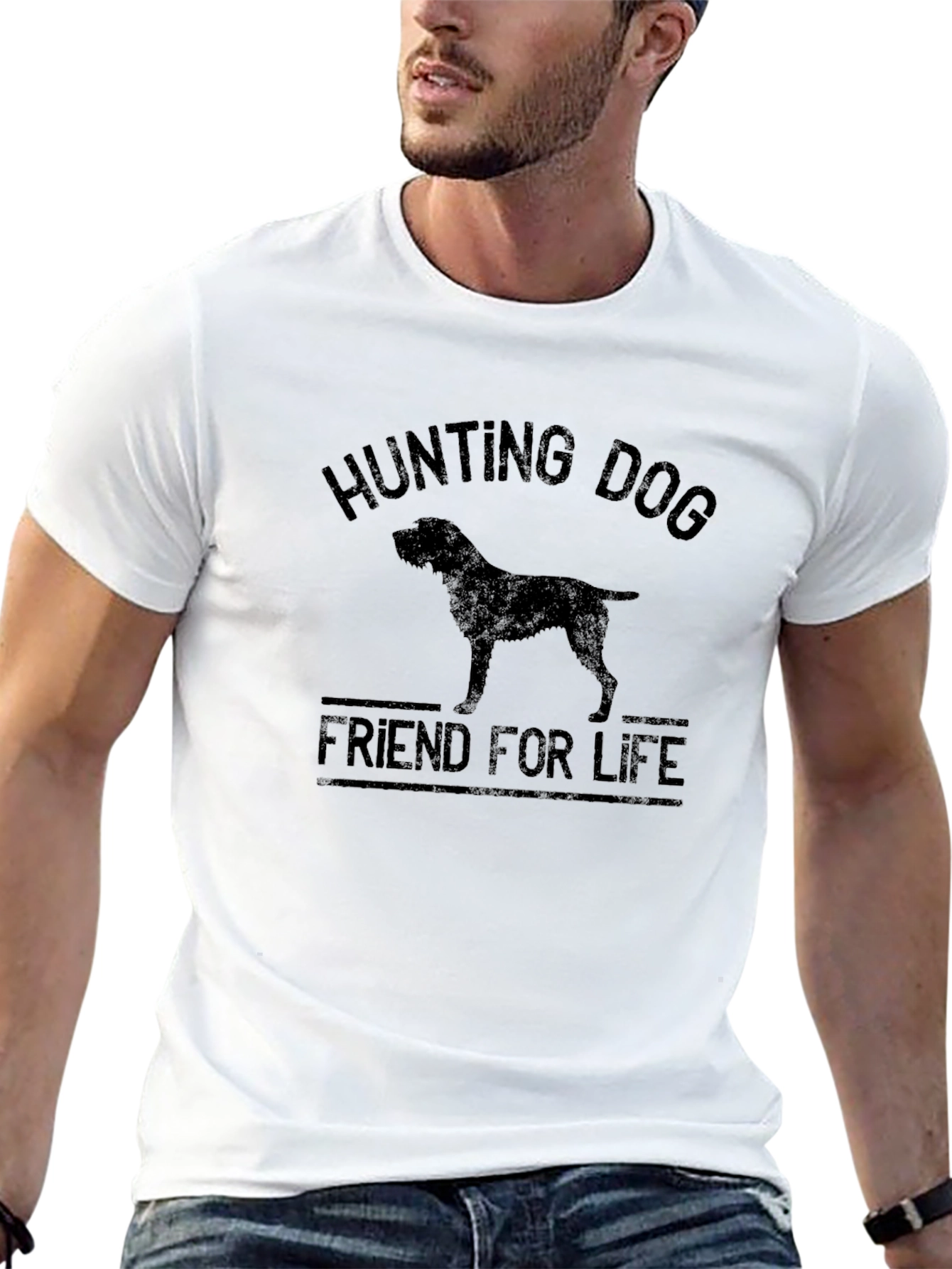 Black Hunting Dog Friend For Life T-Shirt view 13
