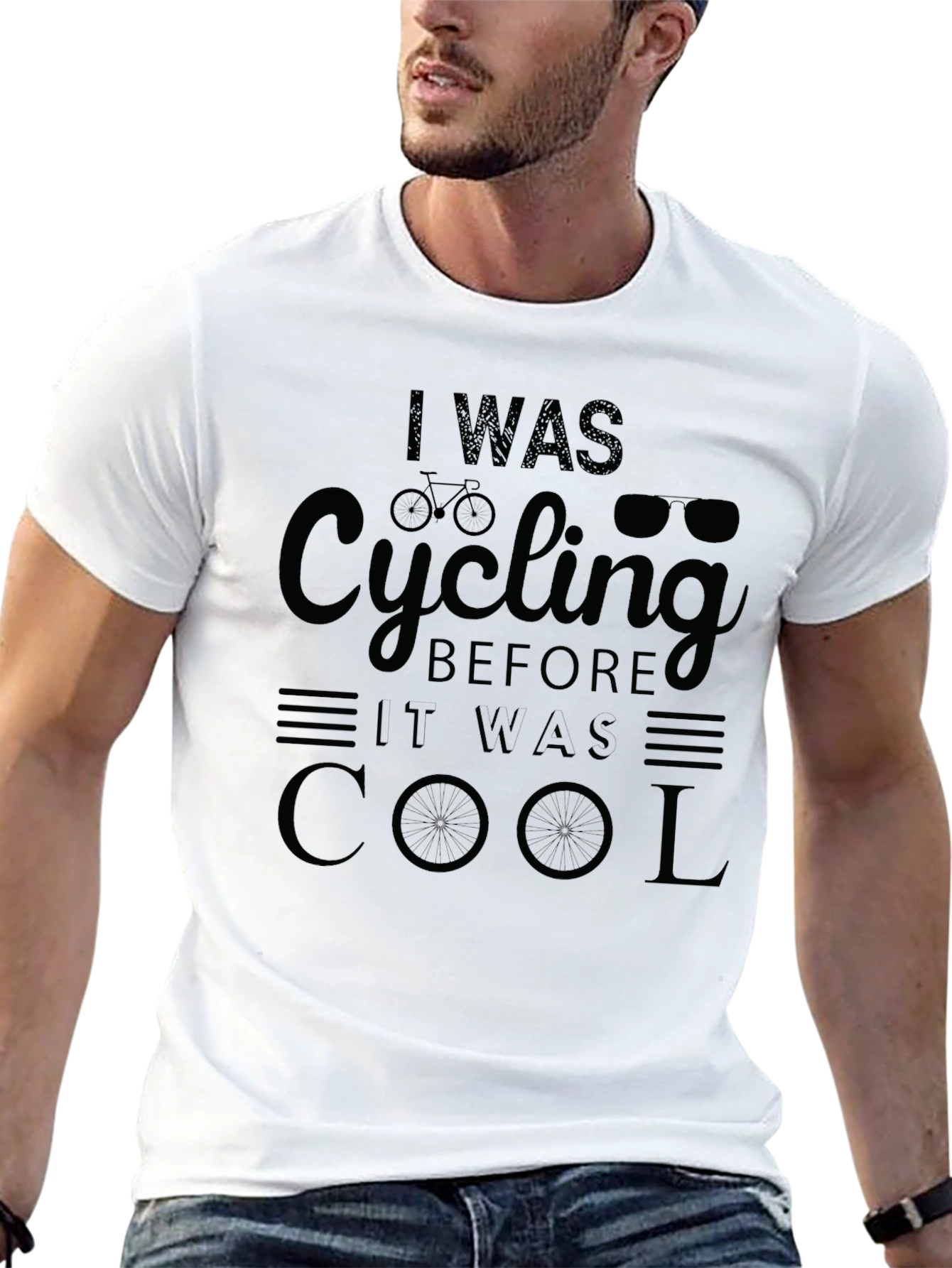 Black Cool Cycling T-Shirt for Cyclists view 13