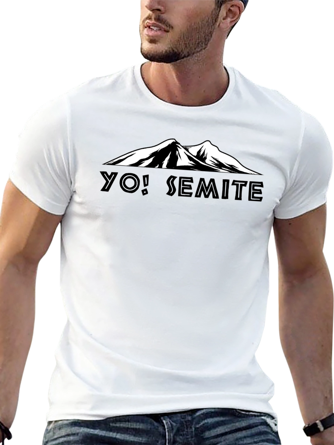 Black Yo! Semite Mountain Graphic Tee - Black view 13