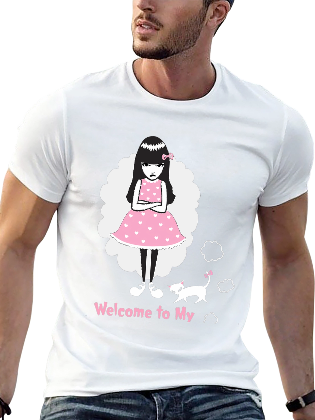 Black Grumpy Girl Black T-Shirt view 13