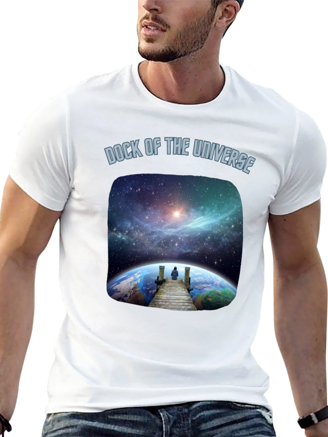 Black Dock of the Universe Graphic T-Shirt - Cosmic Dreams view 13