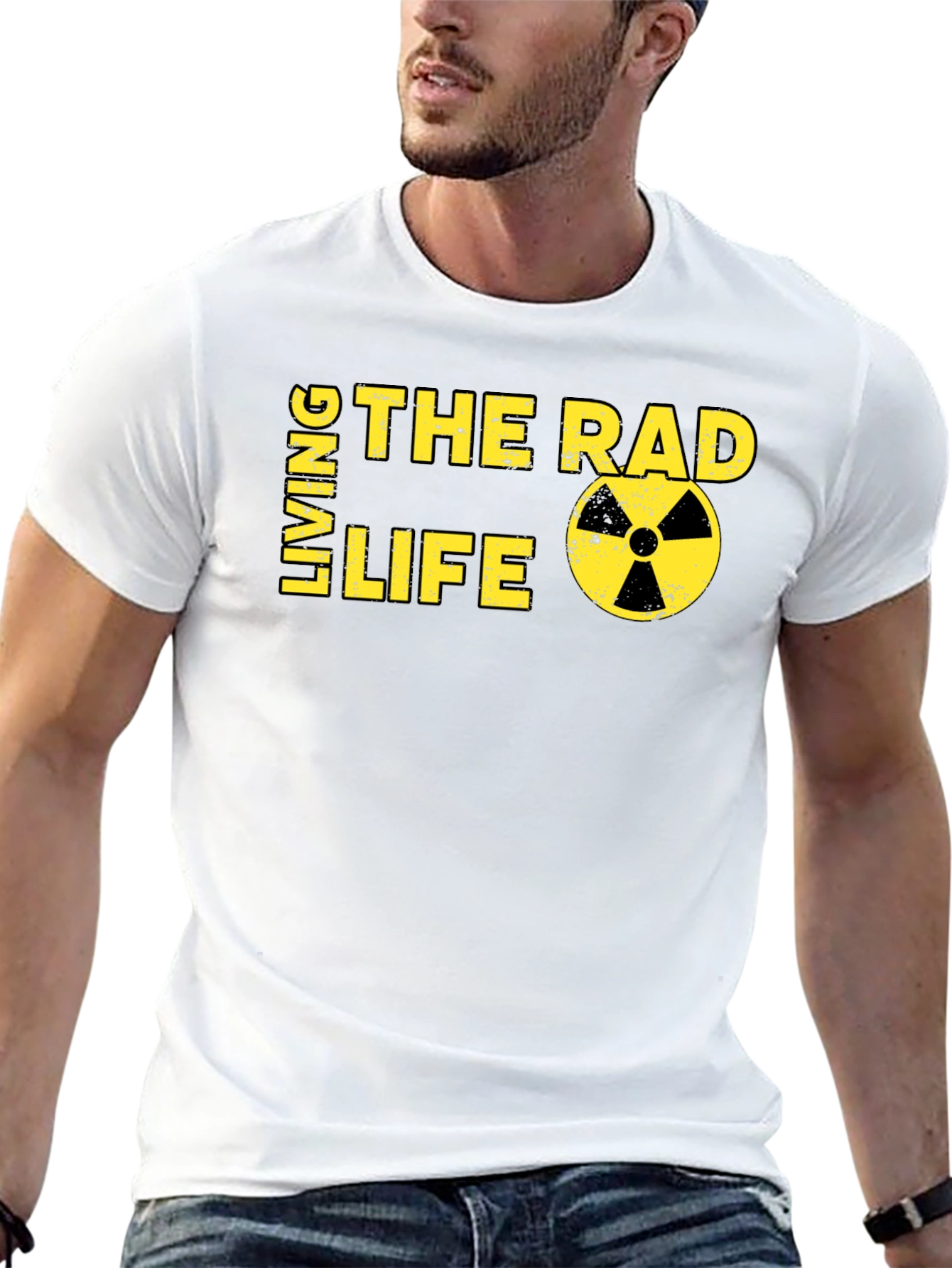 Black Living The Rad Life Graphic Tee - Cool, Unique Design view 13