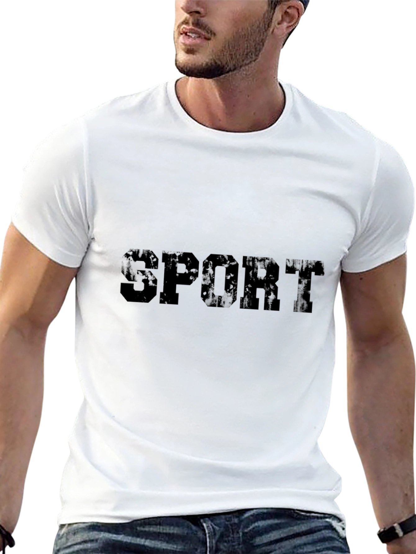 Men's Black "SPORT" Graphic T-Shirt - 13