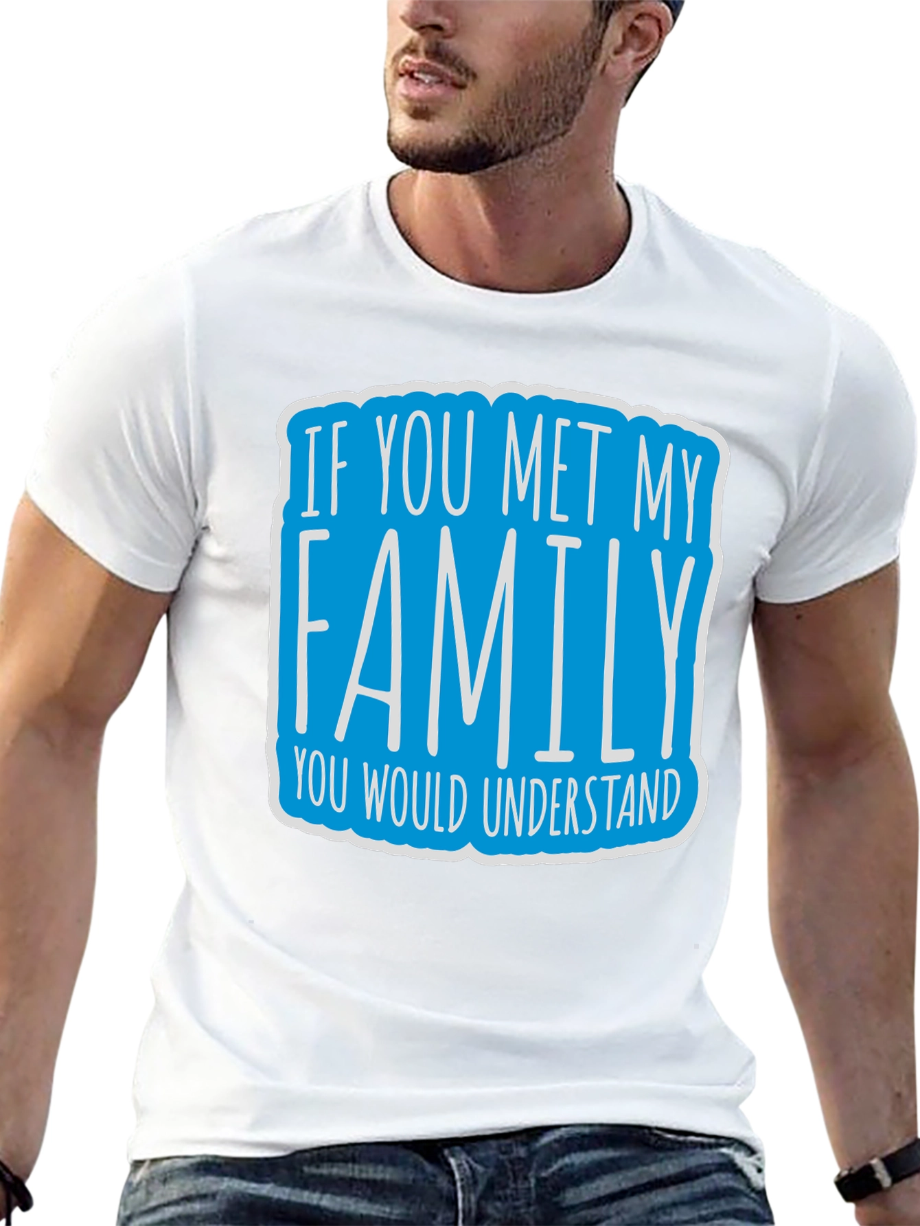 Black Funny Family T-Shirt - If You Met My Family Tee view 13