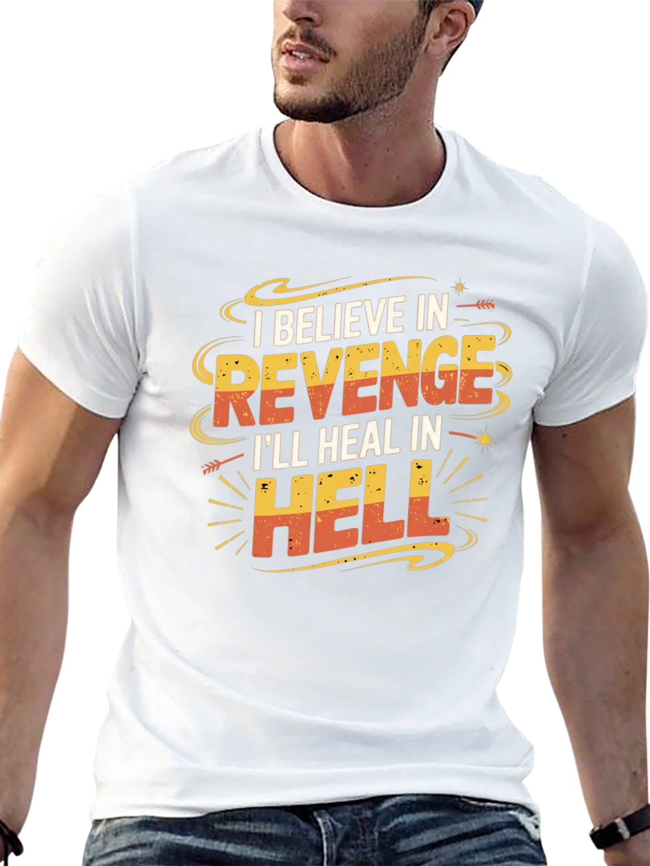Black Revenge Graphic T-Shirt: Funny Slogan Tee view 13