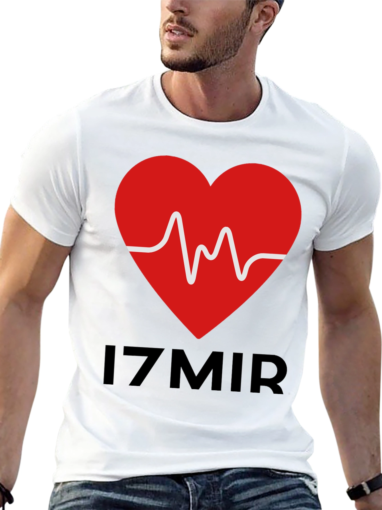 Black Izmir Heartbeat T-Shirt - Unique Graphic Tee view 13