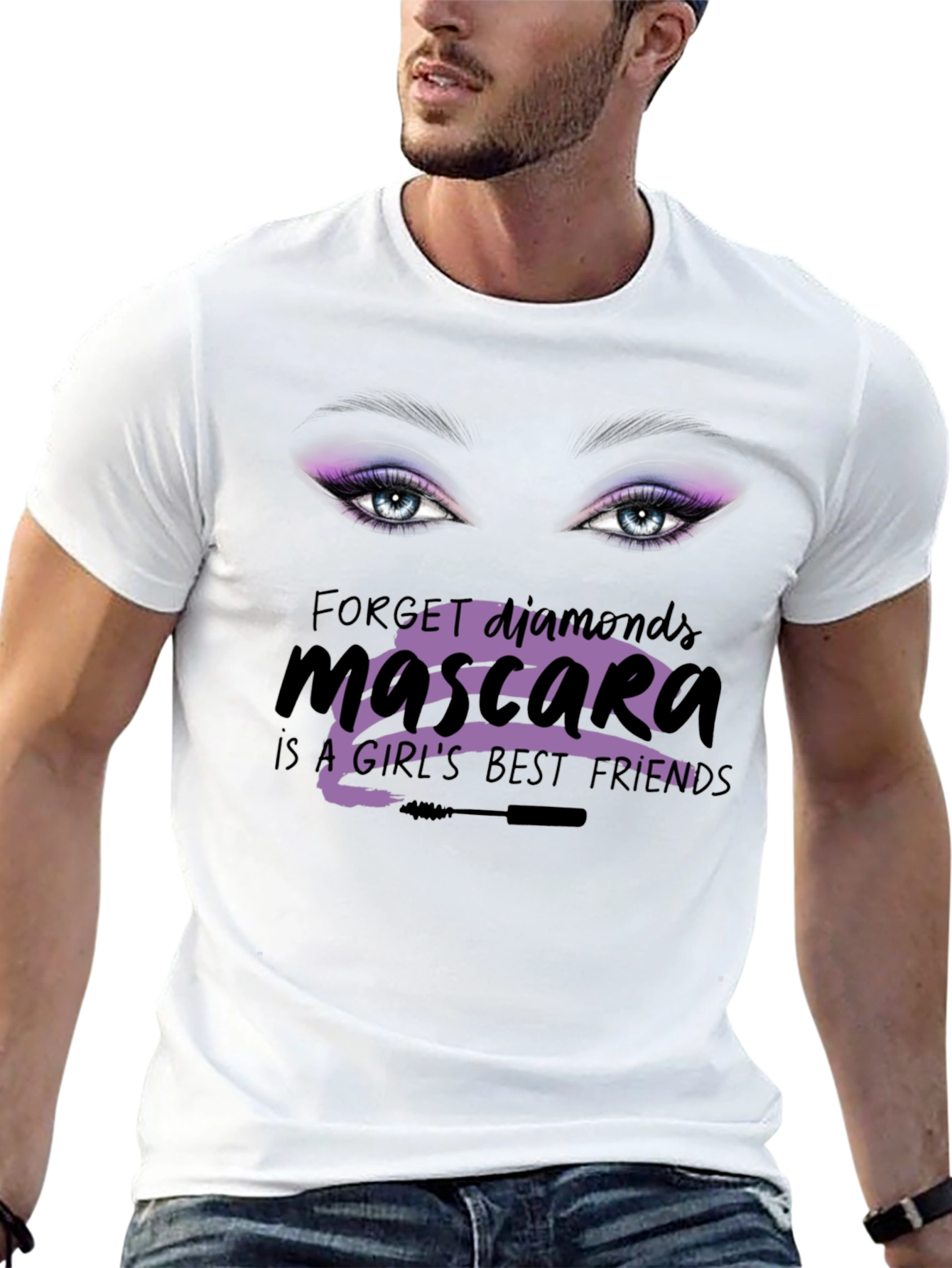 Black Mascara Lover T-Shirt - Forget Diamonds! view 13