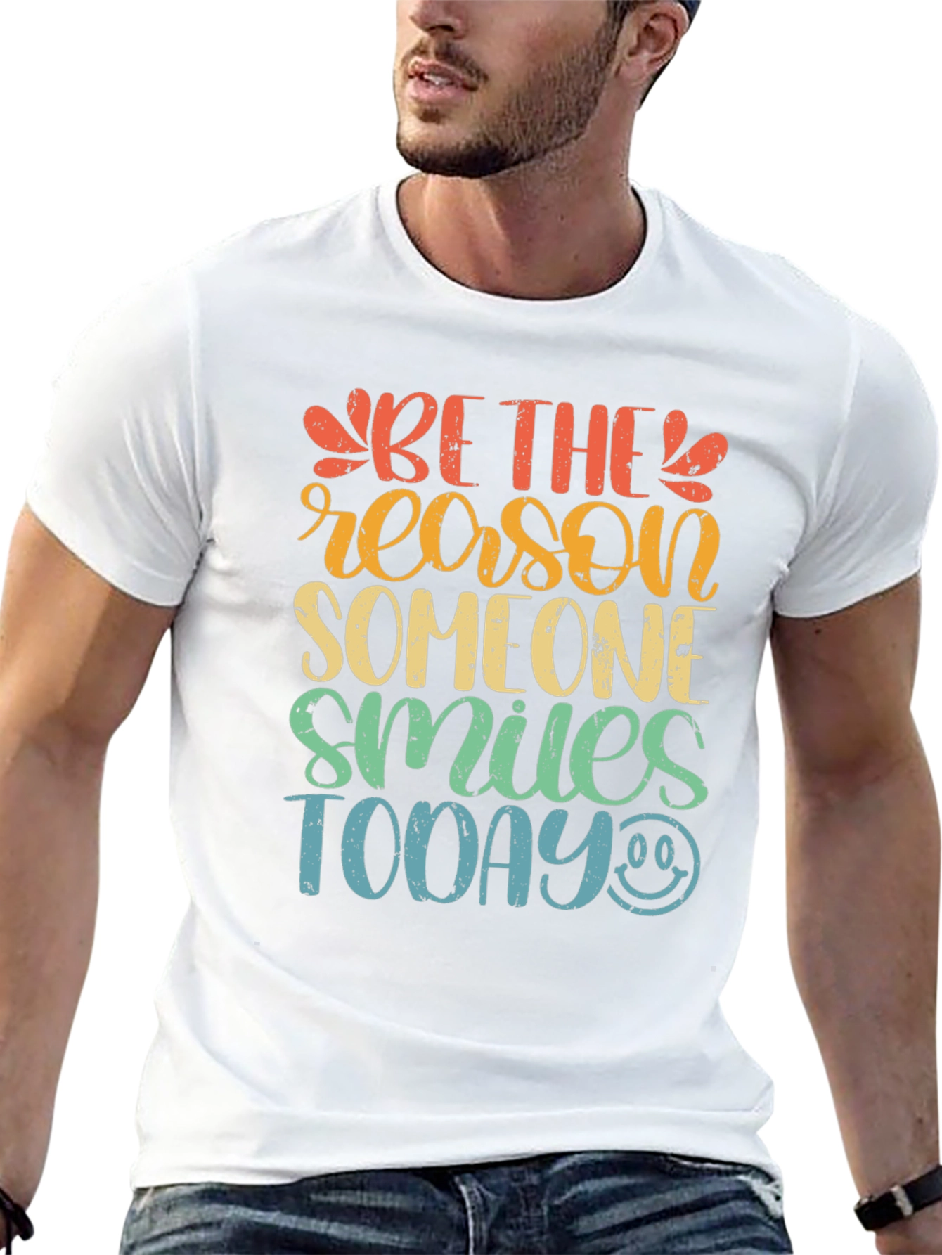 Black Be the Reason Someone Smiles Today Graphic Tee view 13