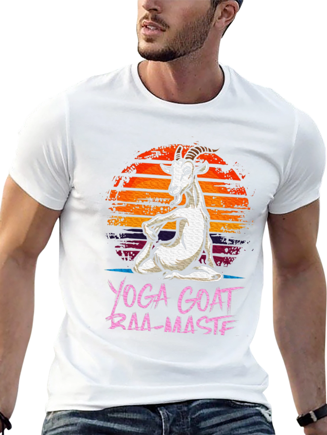 Black Yoga Goat Baa-Maste Funny Graphic Tee view 13