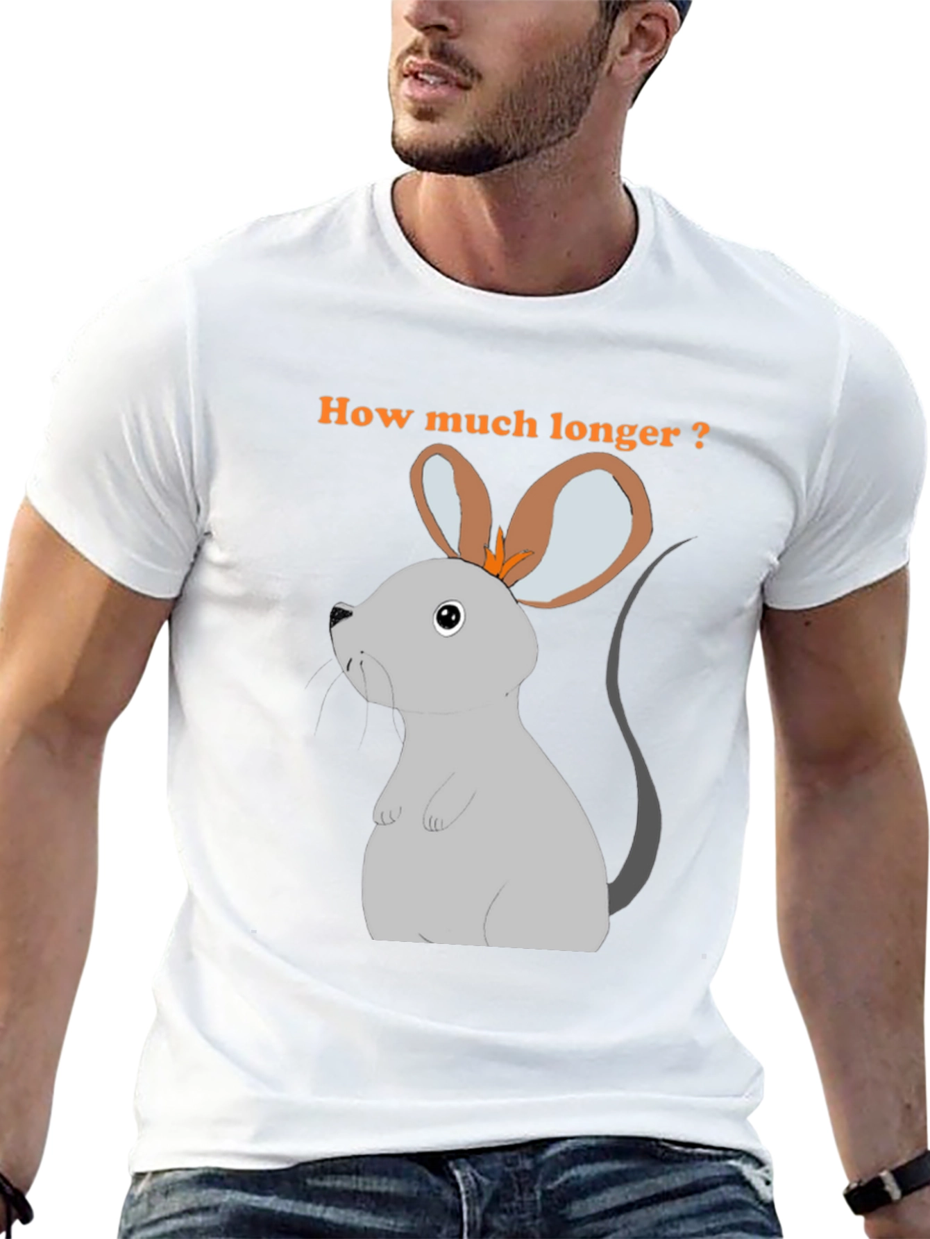 Black How Much Longer Mouse T-Shirt view 13