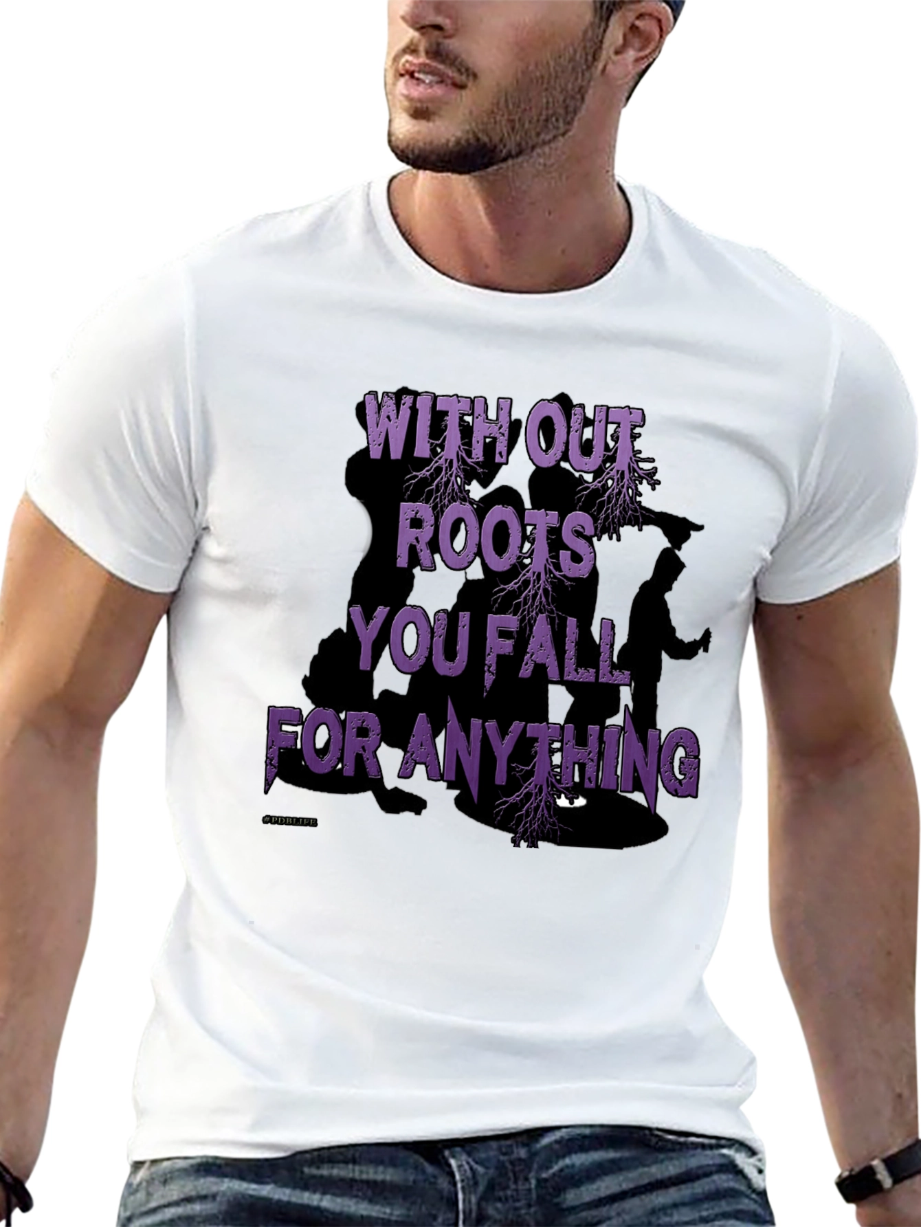 Black Roots Graphic Print Black T-Shirt view 13