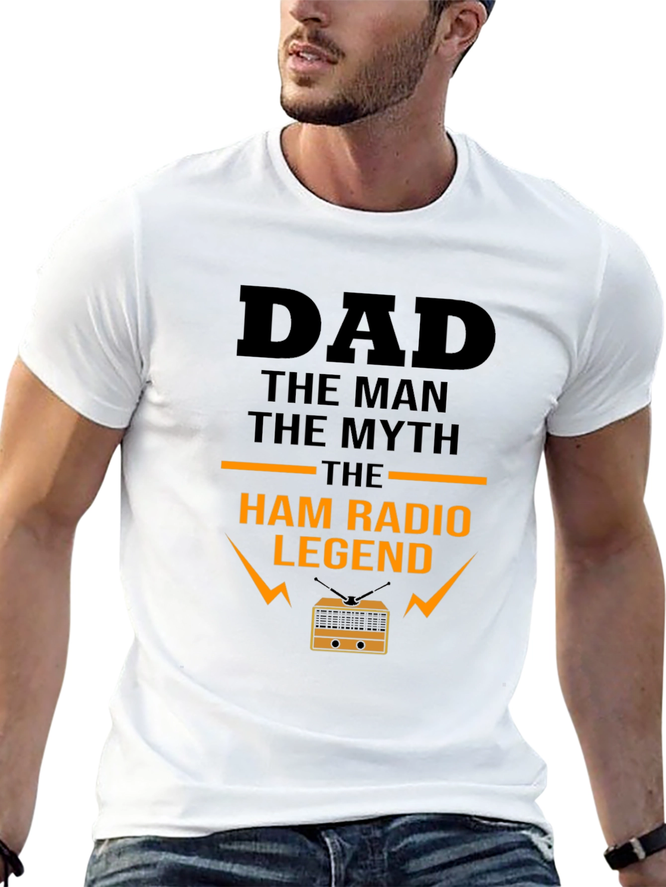 Black Dad Ham Radio Legend T-Shirt view 13