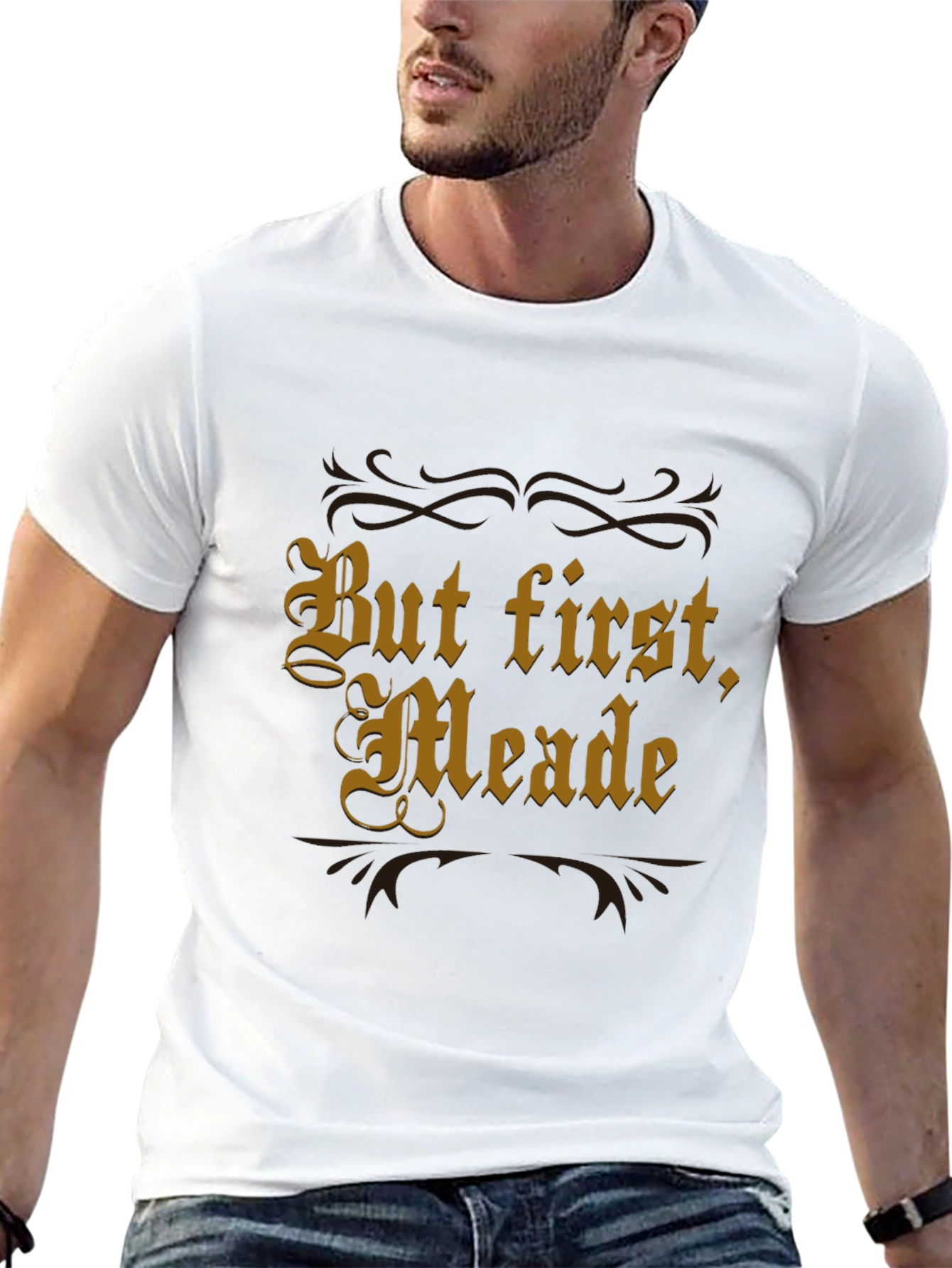 Black But First, Meade - Funny Mead Lover T-Shirt view 13