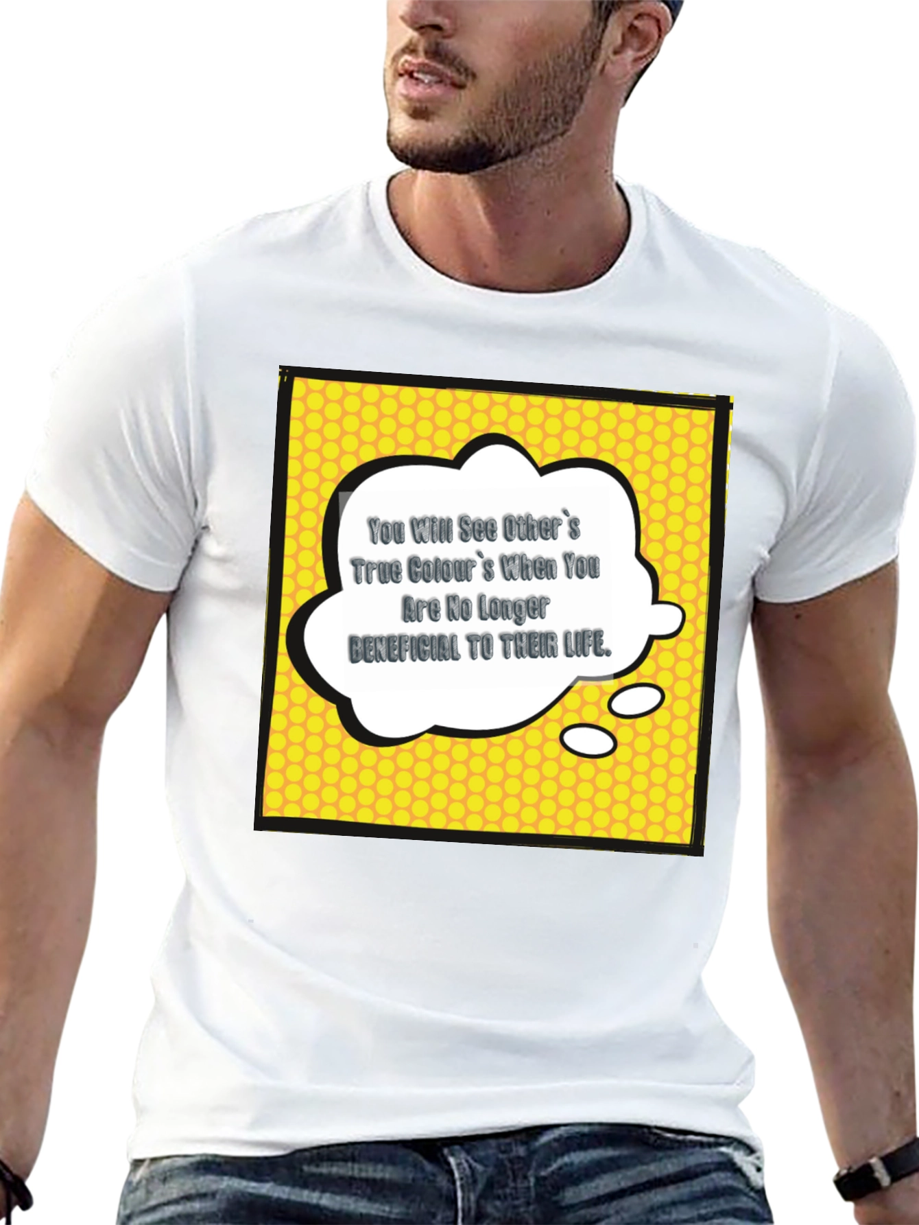 Black Men's Black Graphic T-Shirt with Motivational Quote view 13