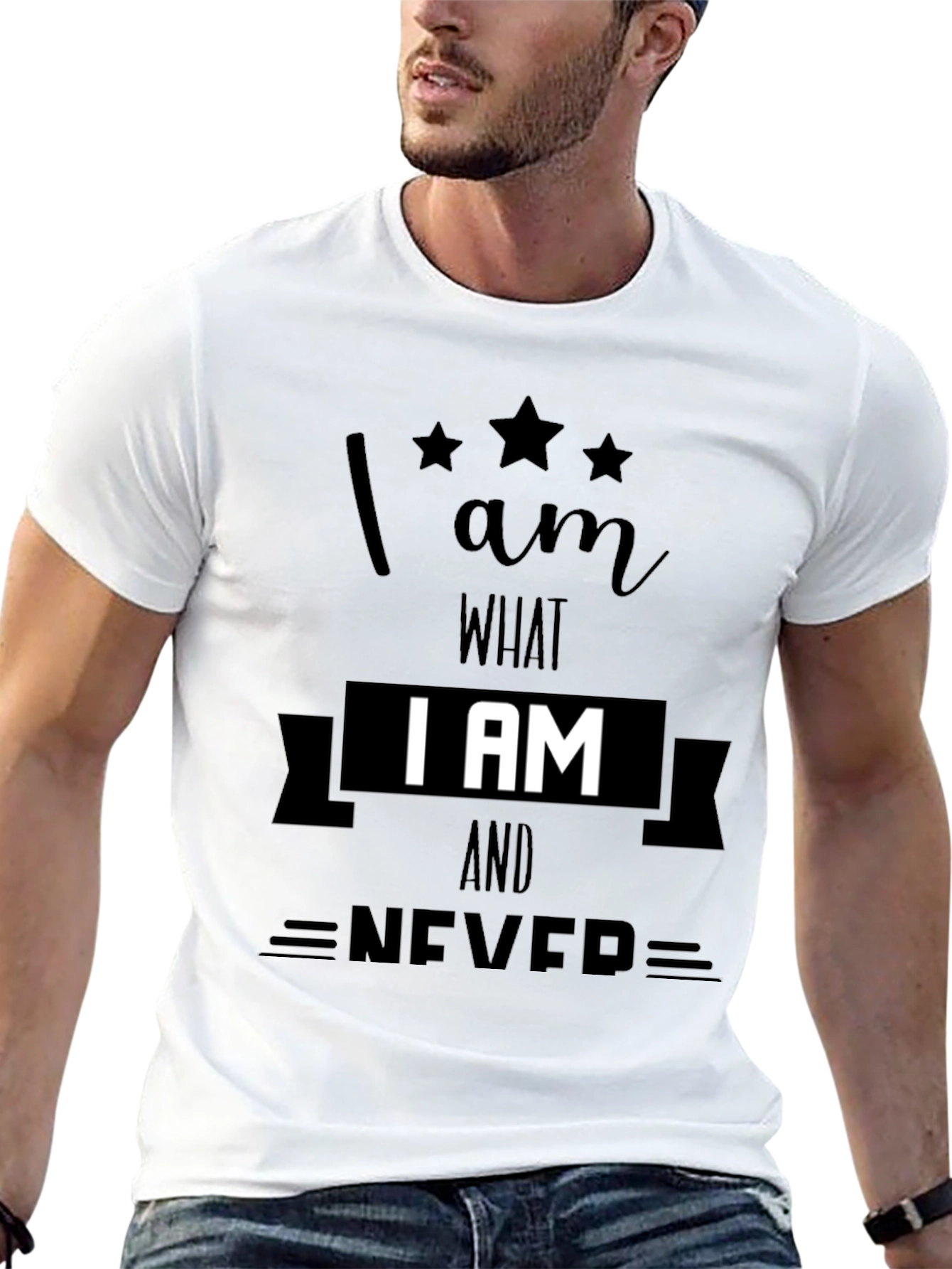 Black I AM What I AM T-Shirt - Never view 13