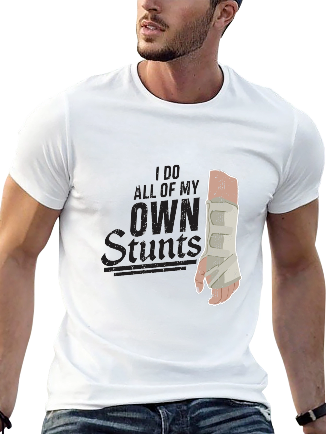 Black Stunts Humor Graphic Tee view 13