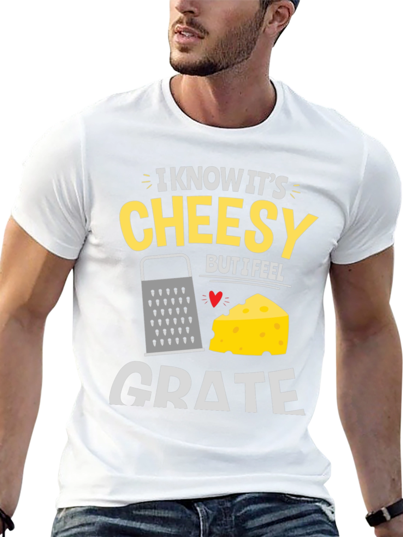 Black Cheesy Grate Humor Graphic Tee view 13