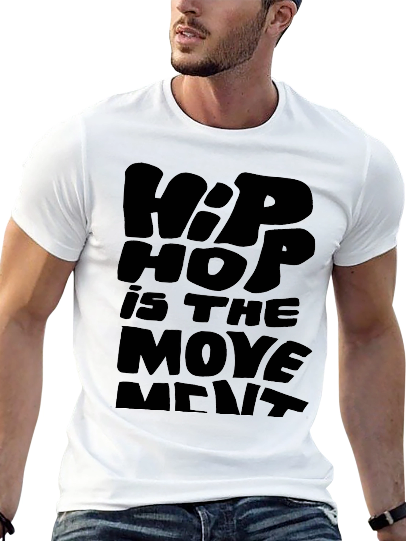 Black Hip Hop is the Movement Black T-Shirt view 13