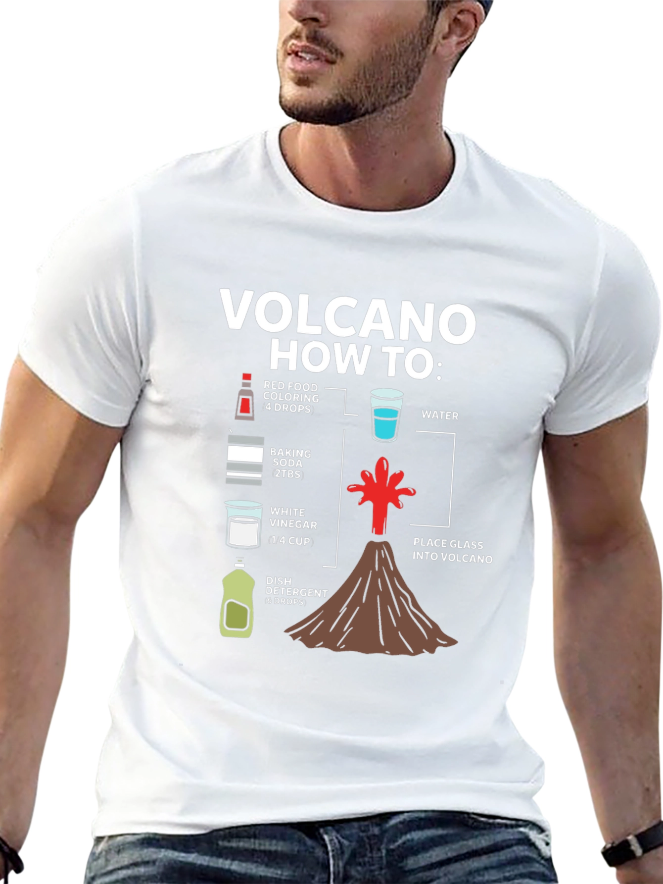 Black Volcano How-To Graphic T-Shirt - Science Experiment Tee view 13