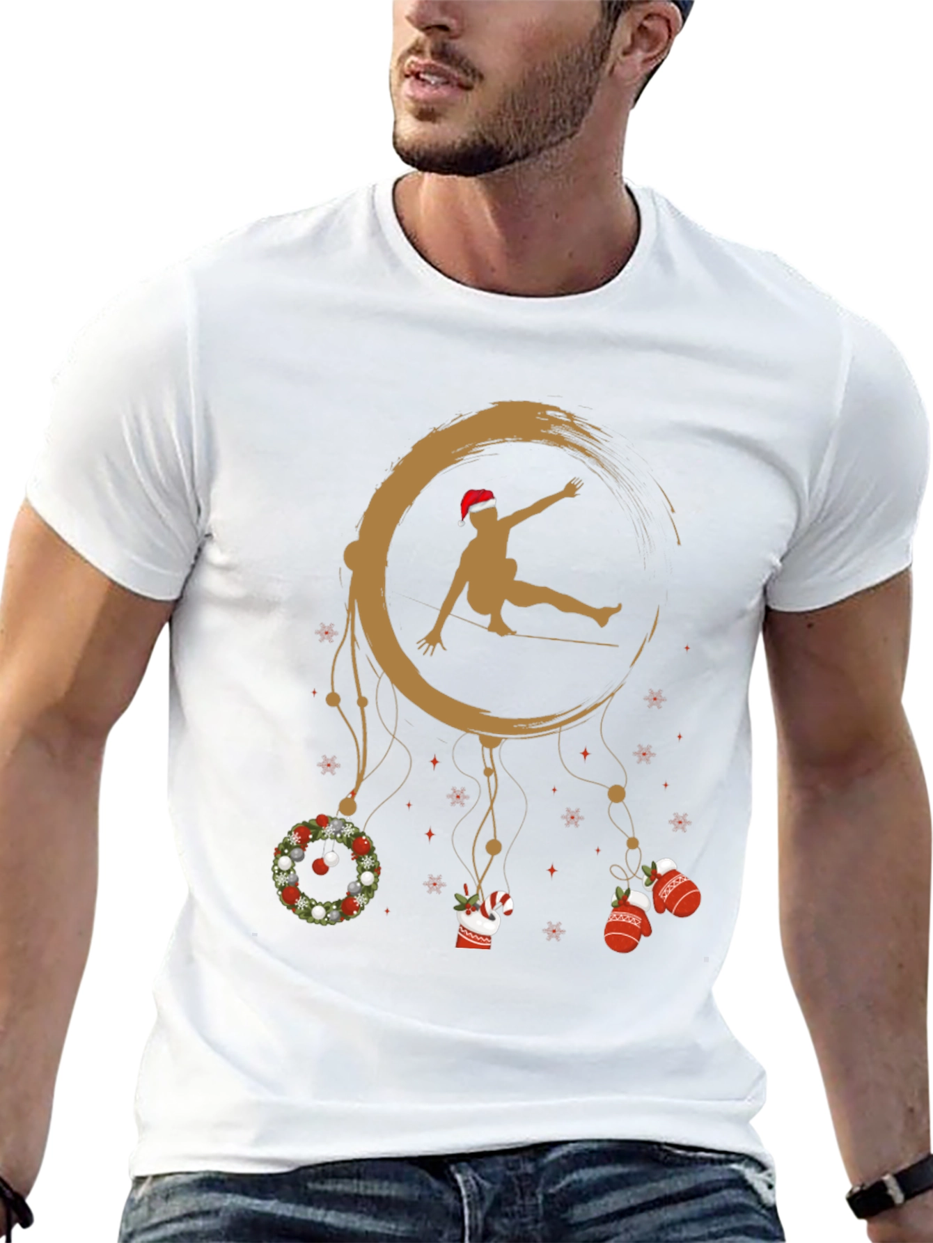 Black Festive Slackline Dream T-Shirt view 13