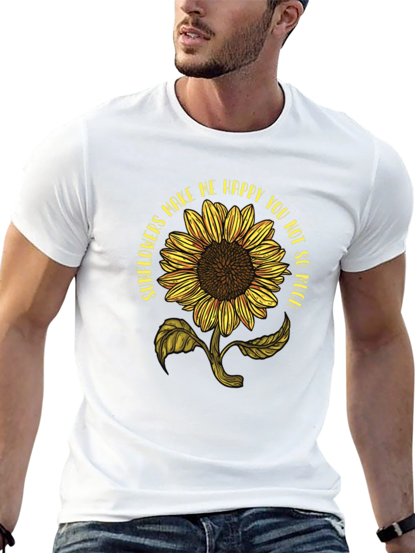 Black Sunflower Graphic Tee - Makes Me Happy view 13