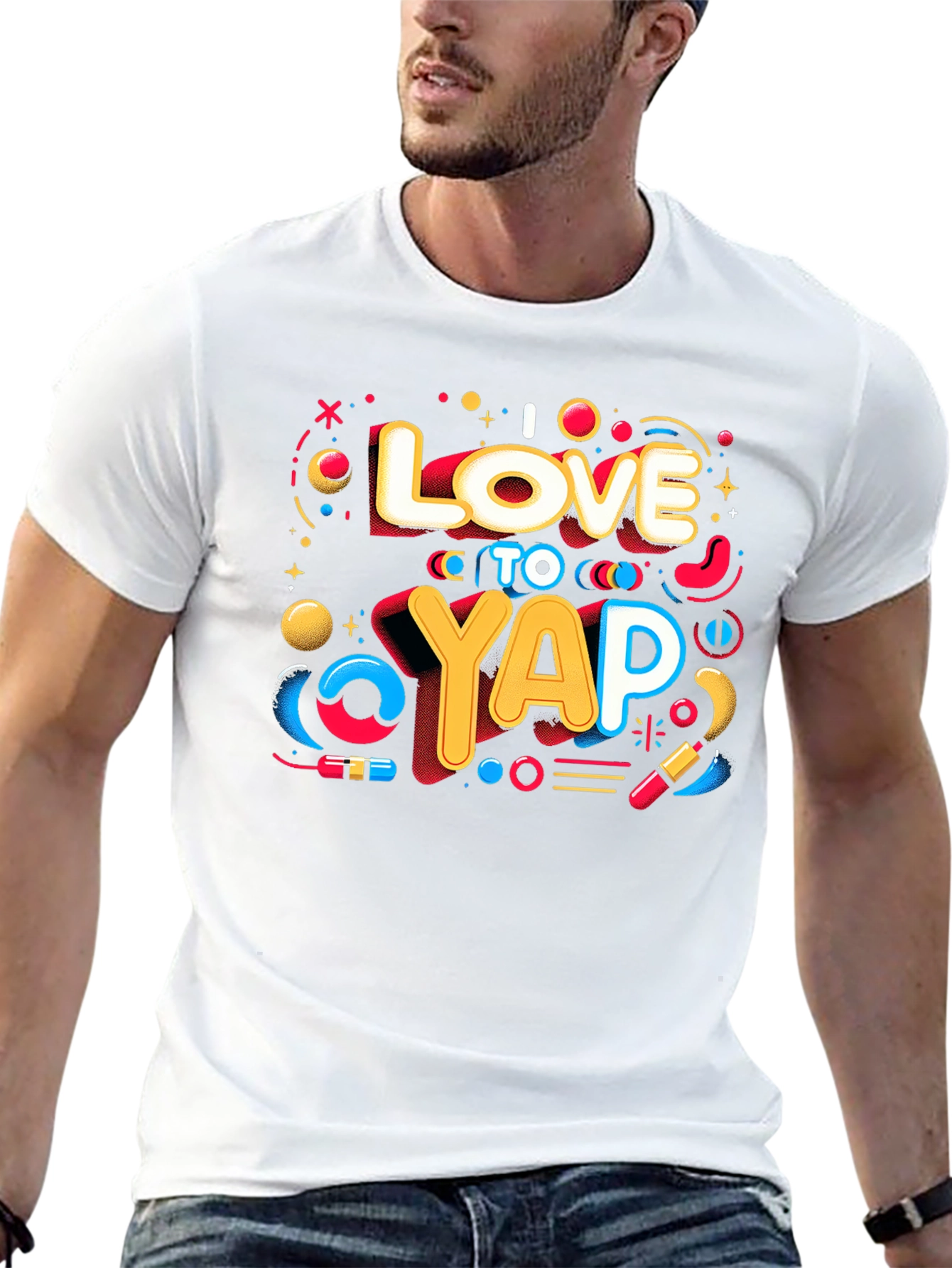 Black I Love to Yap T-Shirt - Graphic Tee view 13