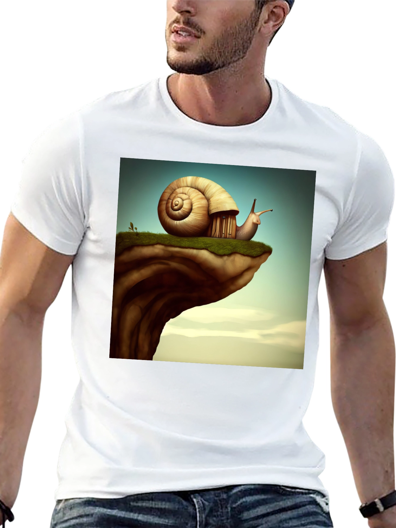 Black Snail House Cliff Edge T-Shirt view 13