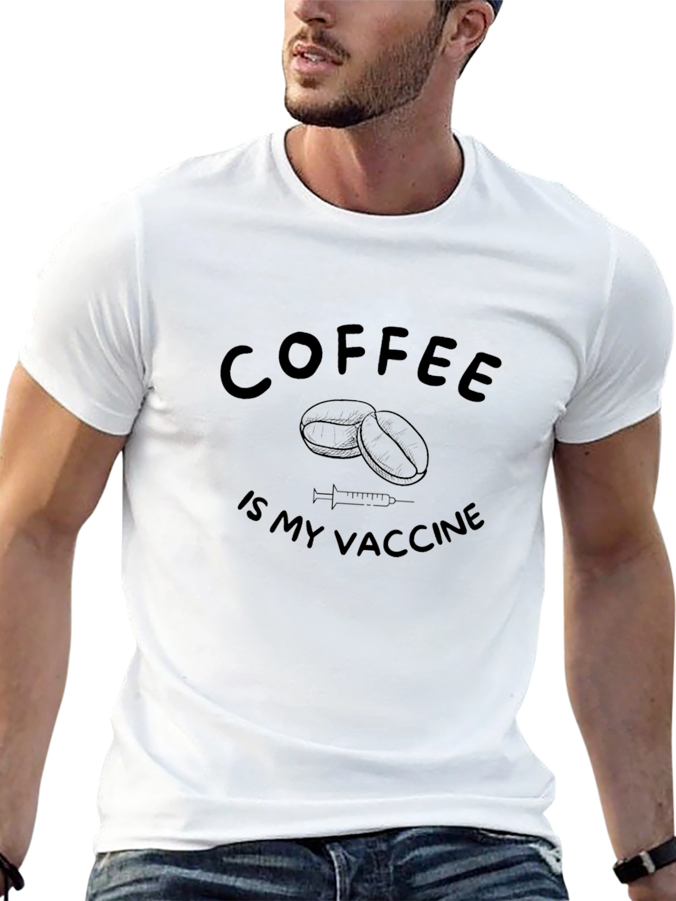 Black Coffee Is My Vaccine T-Shirt view 13