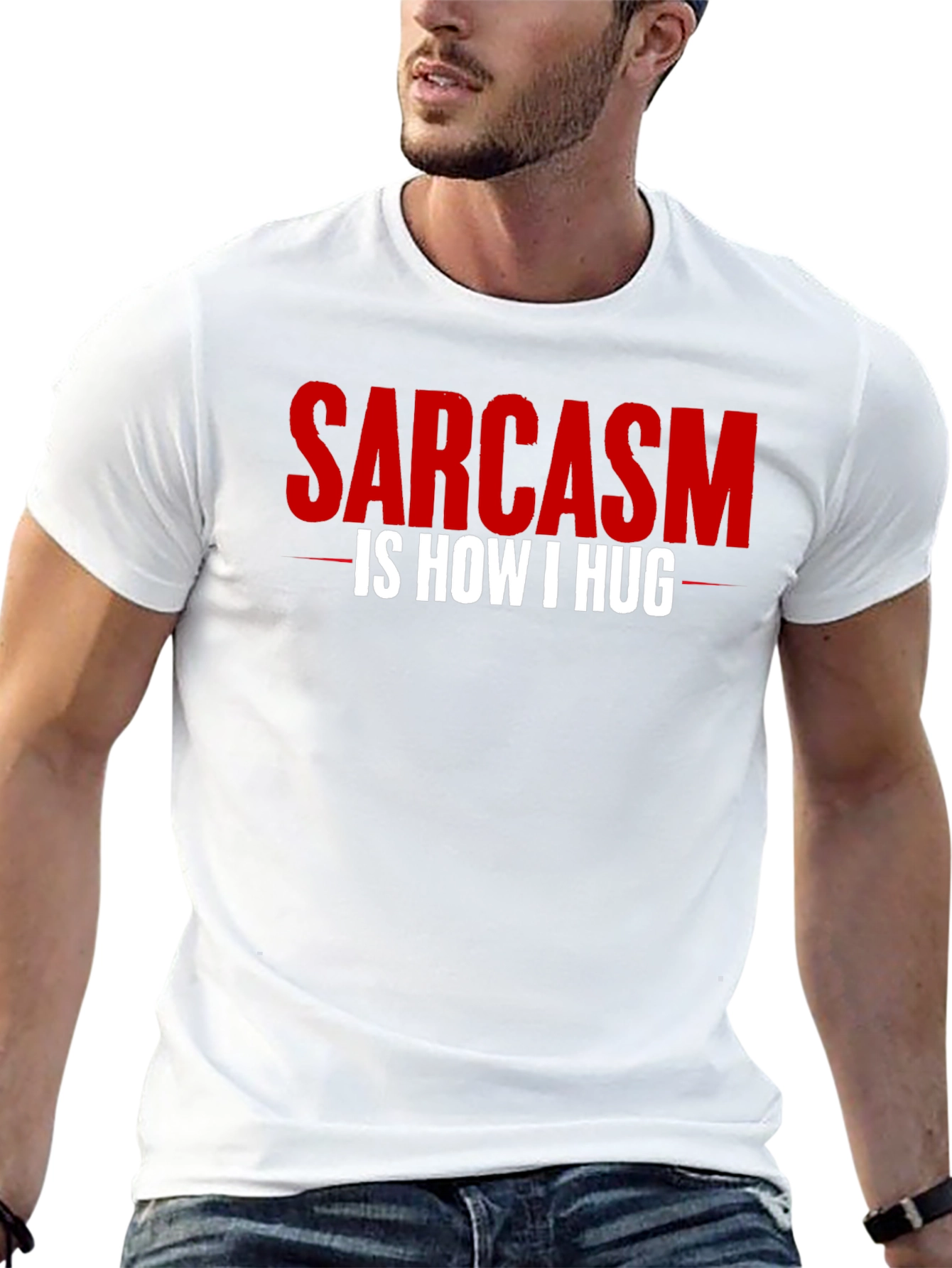 Black Sarcasm Is How I Hug T-Shirt - Funny Graphic Tee view 13