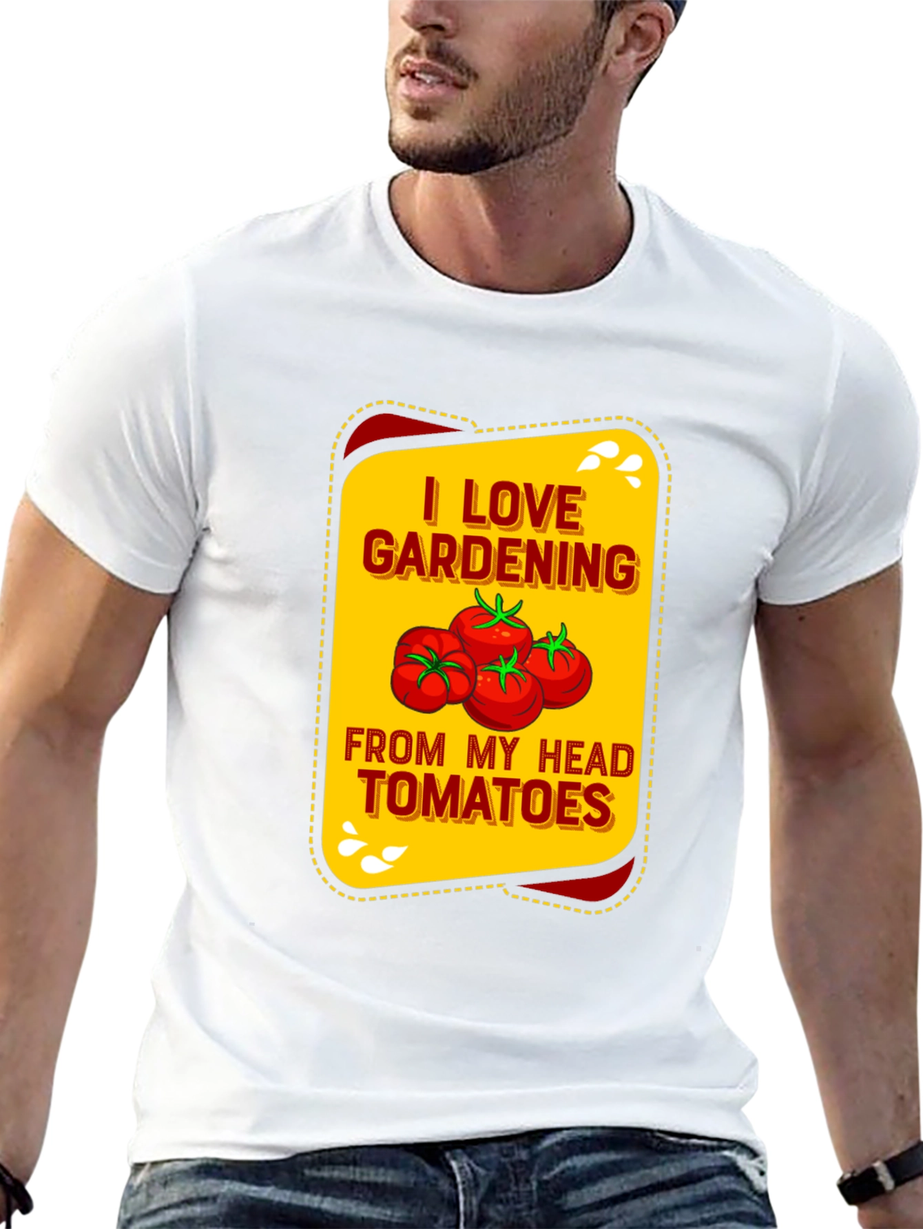 Black I Love Gardening Tomatoes Graphic Tee view 13