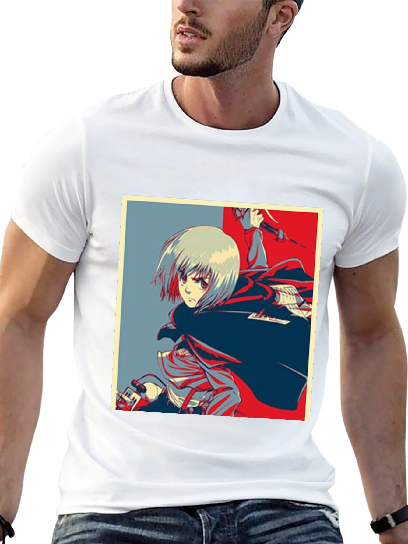 Black Anime Graphic T-Shirt - Attack on Titan Style view 13