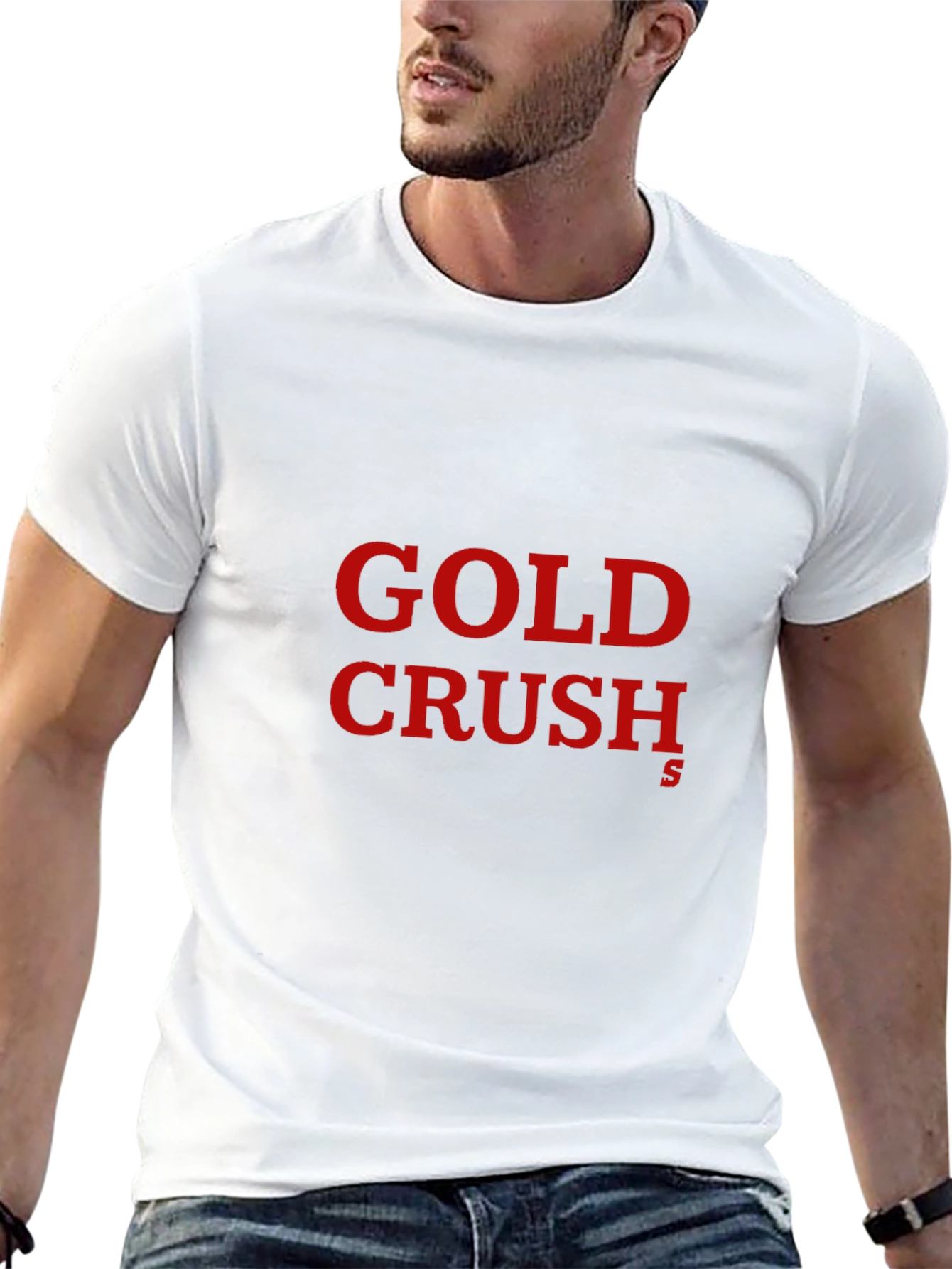 Black Gold Crush Graphic Tee - Trendy Casual Style view 13