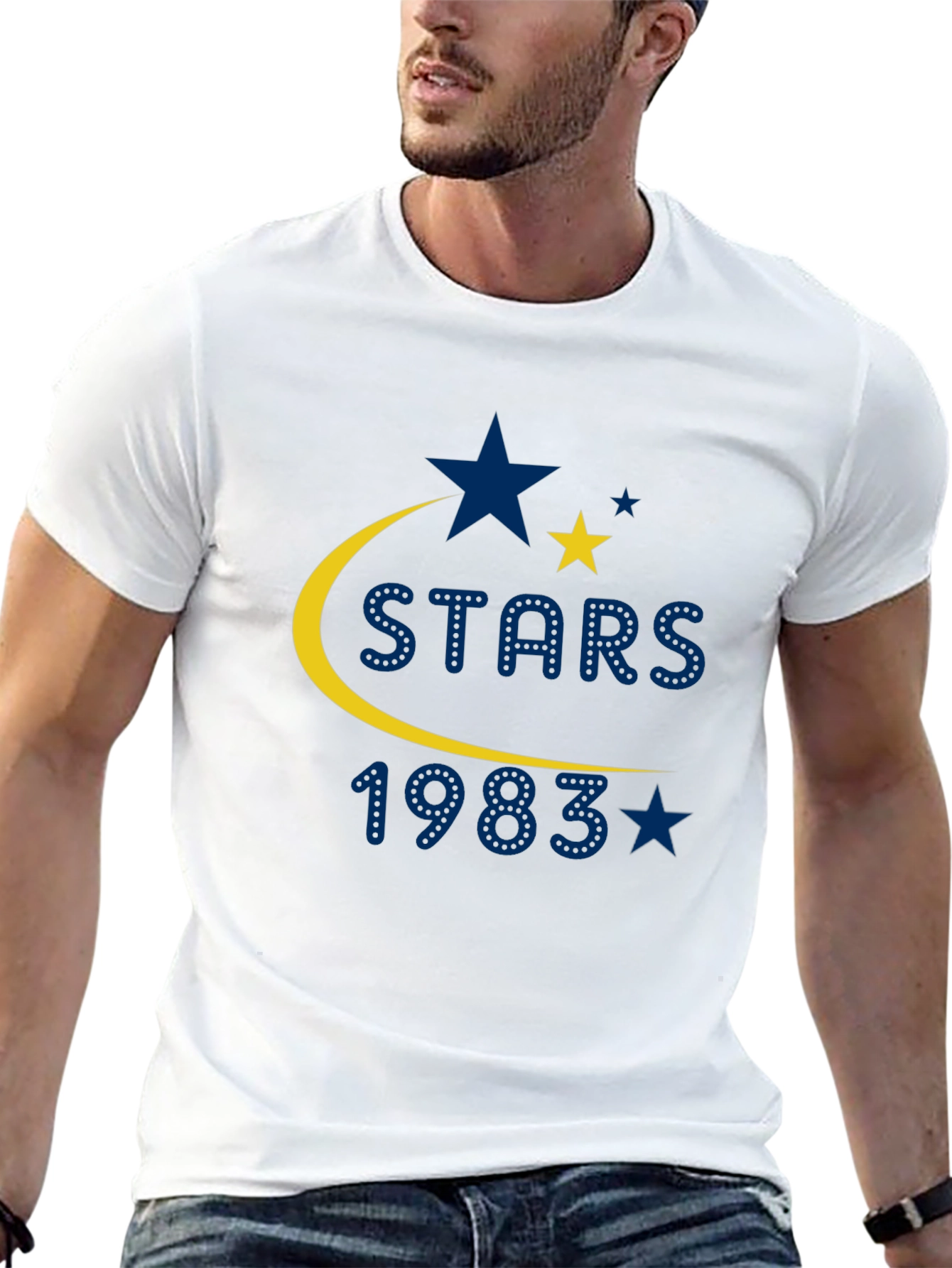 Black Stars 1983 Black T-Shirt view 13