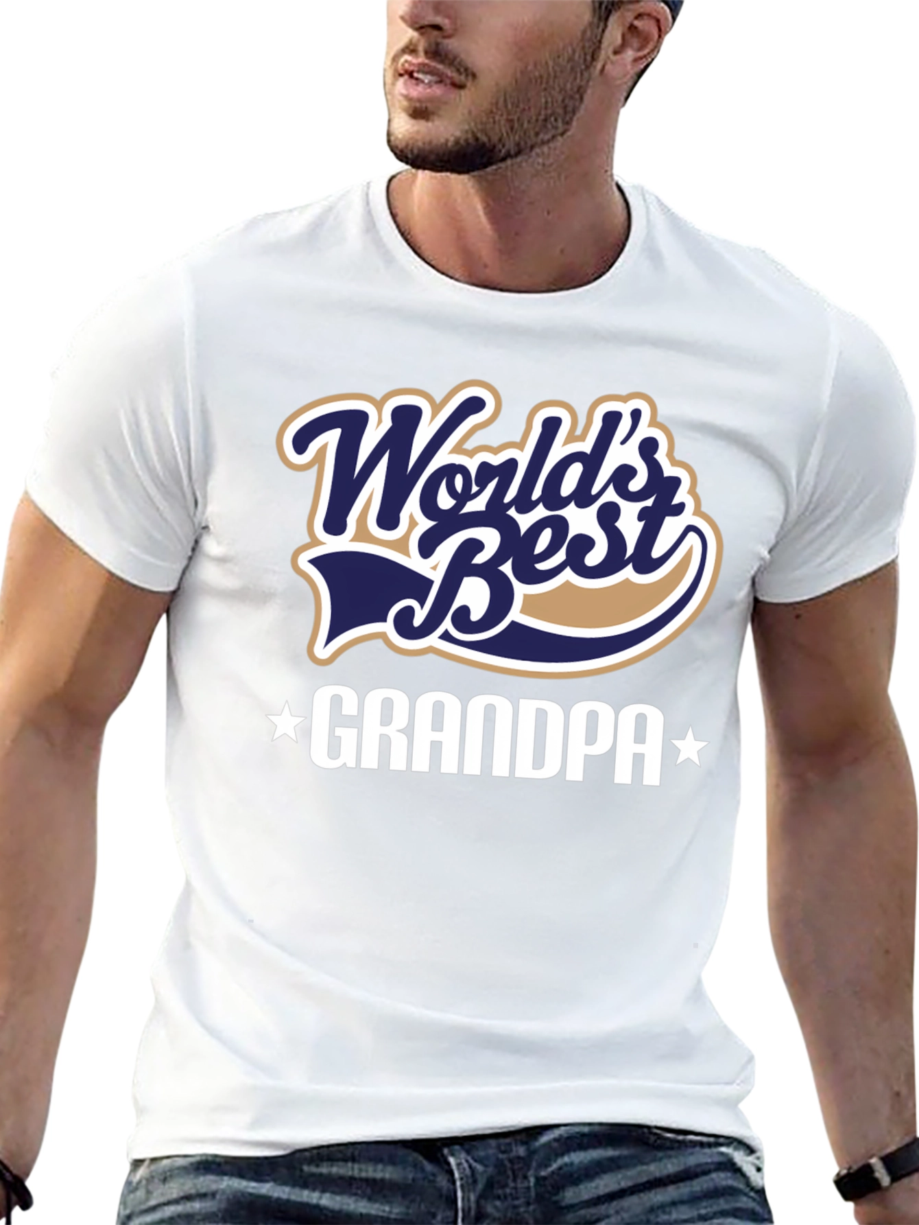 Black World's Best Grandpa T-Shirt - Black view 13