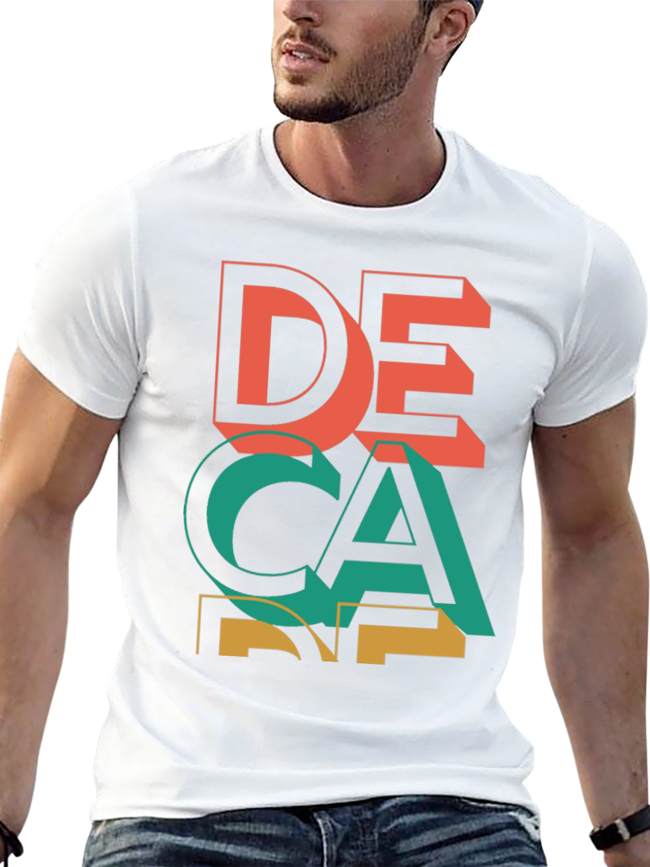 Black Decane Graphic Tee - Cool Retro Design view 13