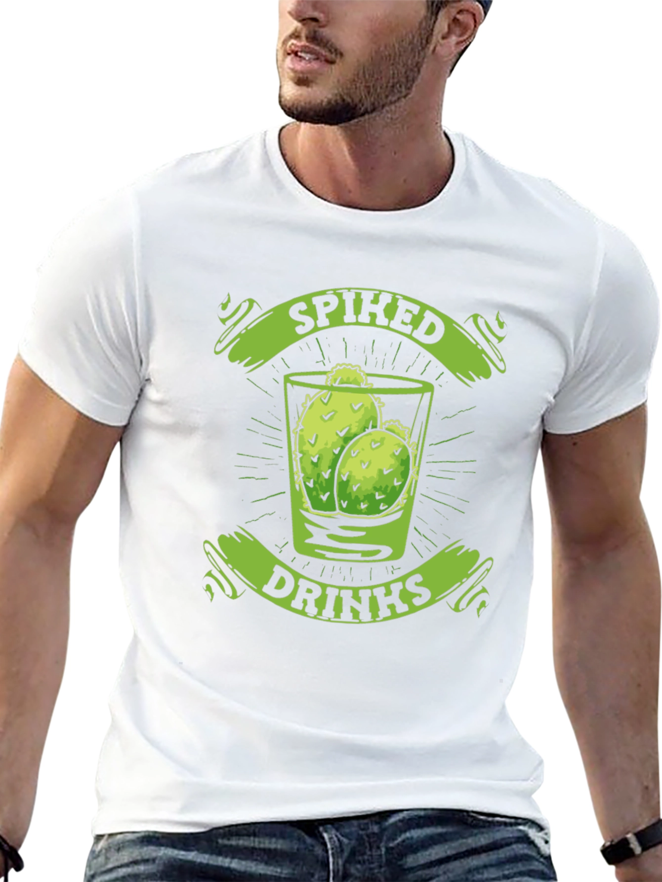 Black Spiked Drinks Cactus T-Shirt view 13