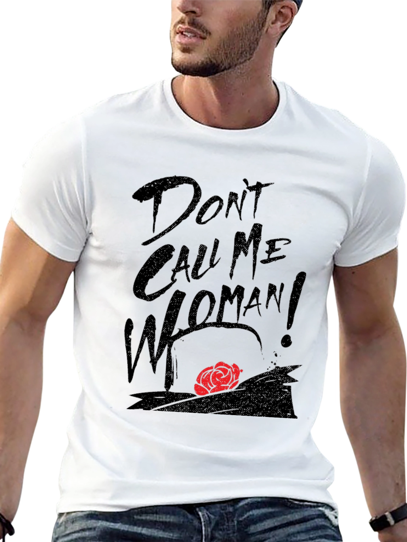 Black Don't Call Me Woman T-Shirt - Unique Graphic Tee view 13