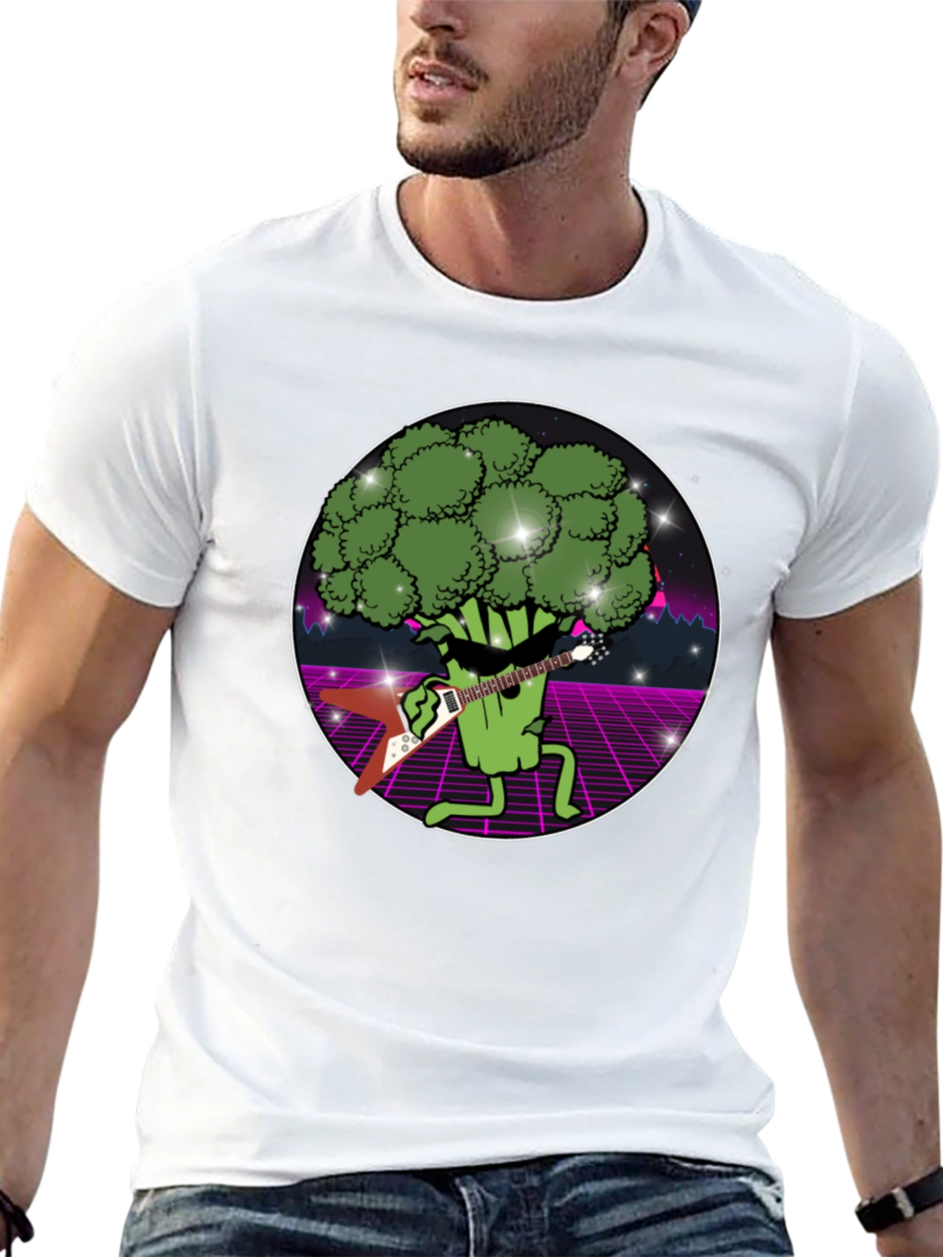 Black Broccoli Rocker T-Shirt view 13
