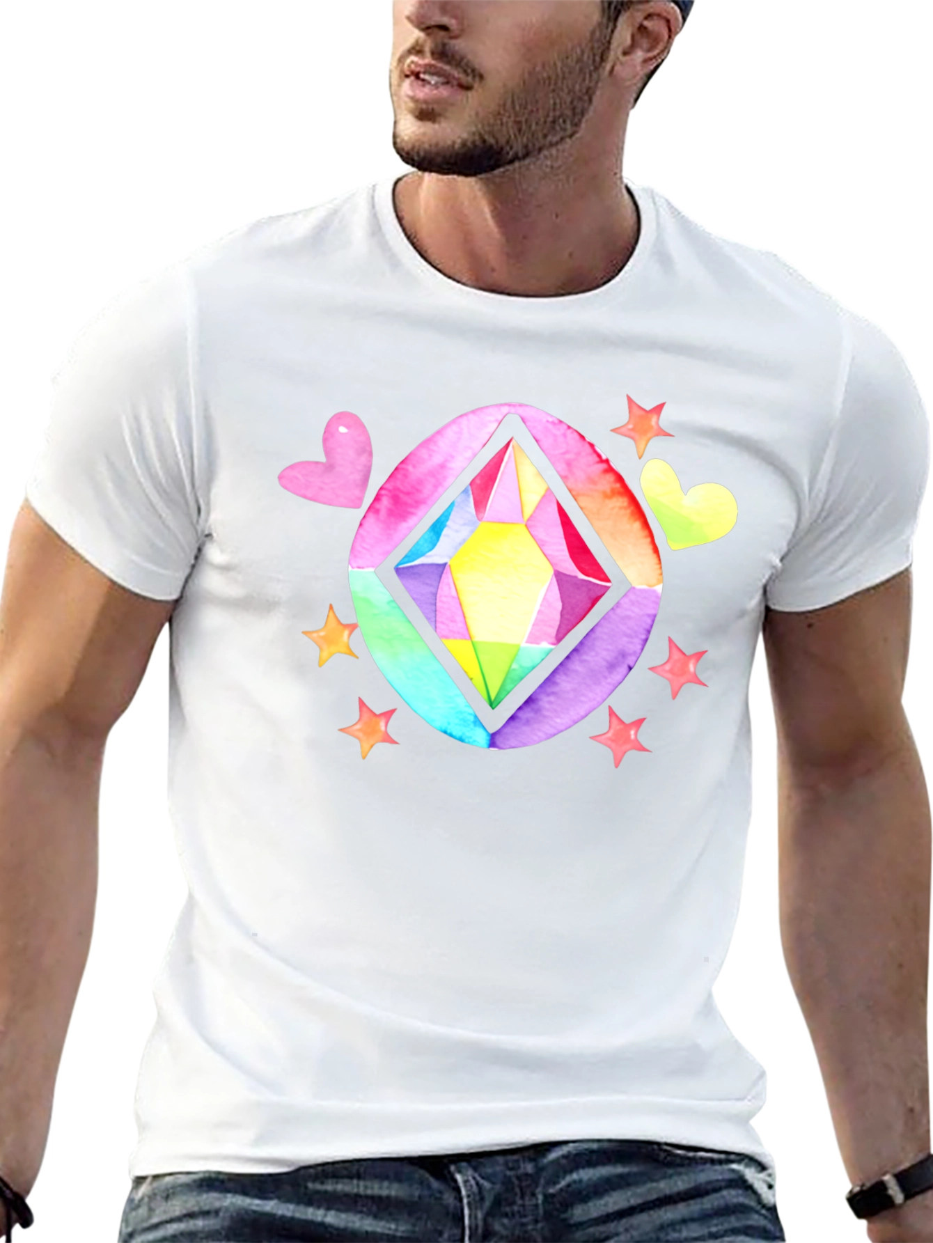 Black Rainbow Gem T-Shirt view 13