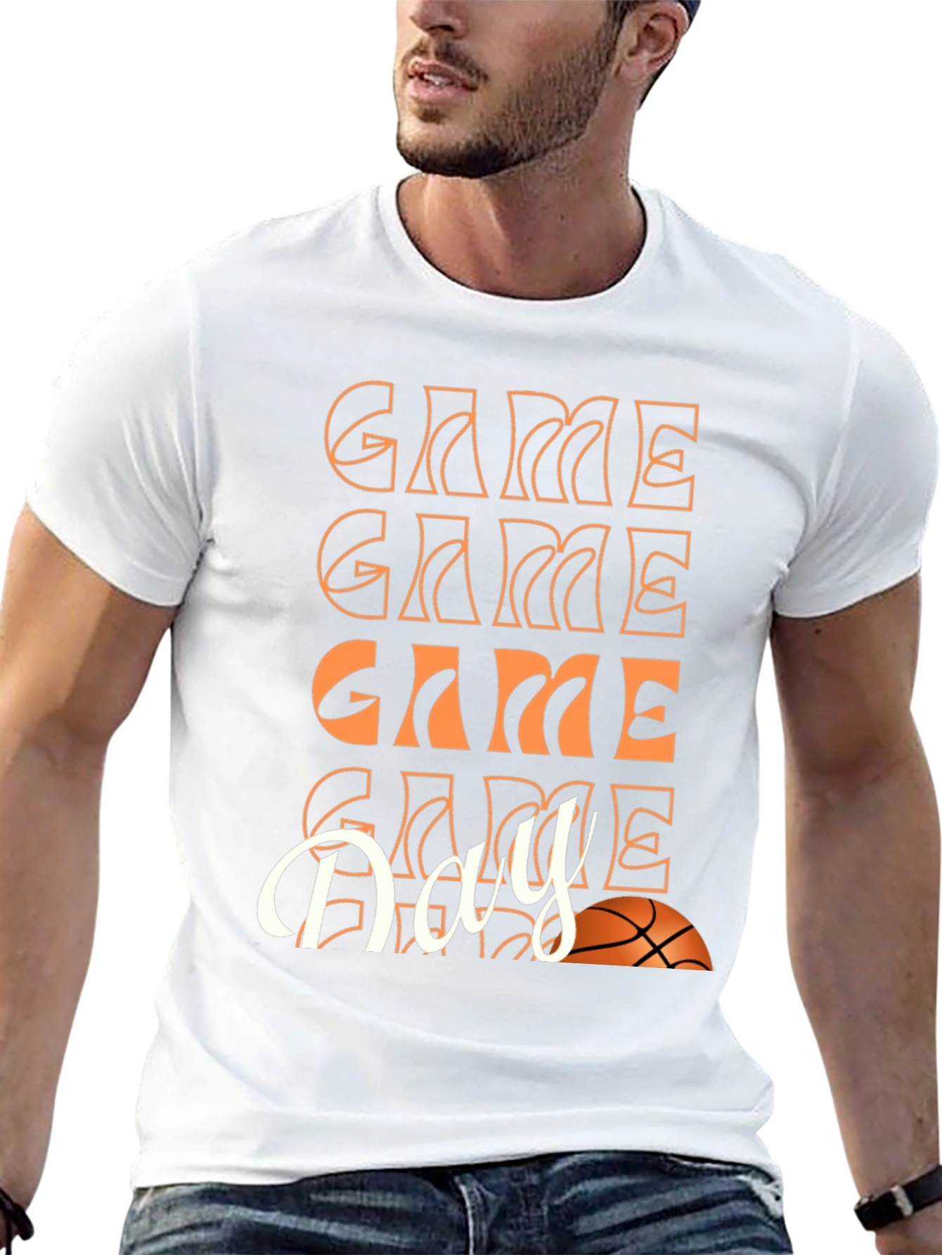 Black Game Day Basketball Graphic Tee - Unisex view 13