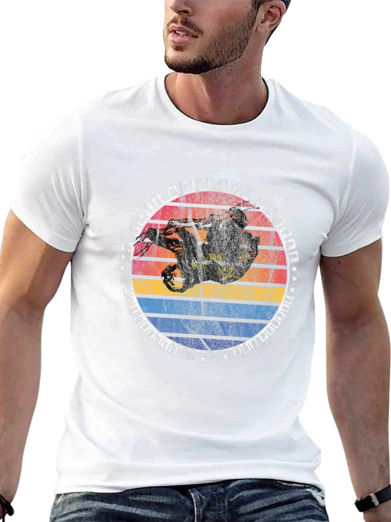 Black Retro Sloth T-Shirt - Cool Animal Graphic Tee view 13