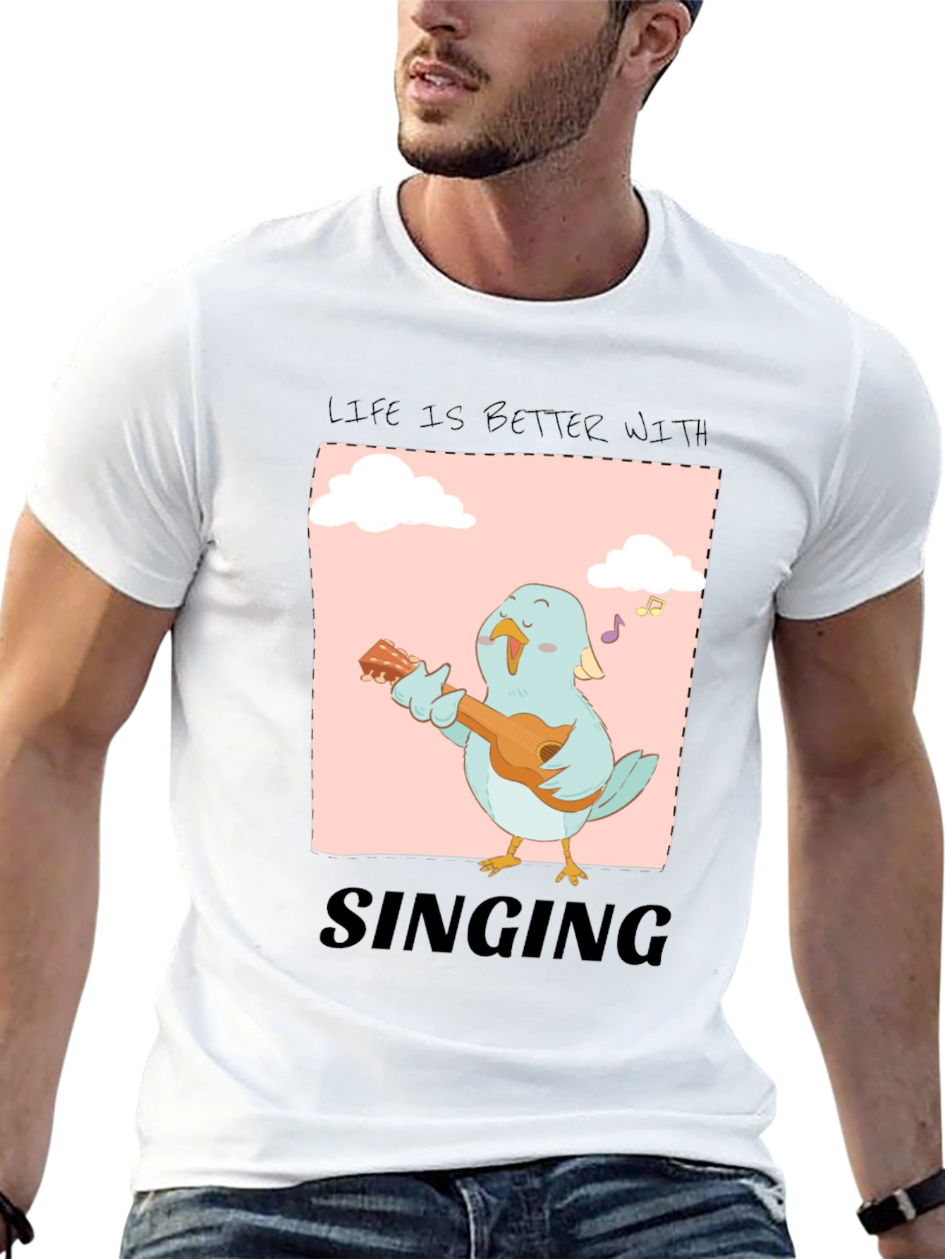 Black Life is Better with Singing Bird Graphic Tee view 13