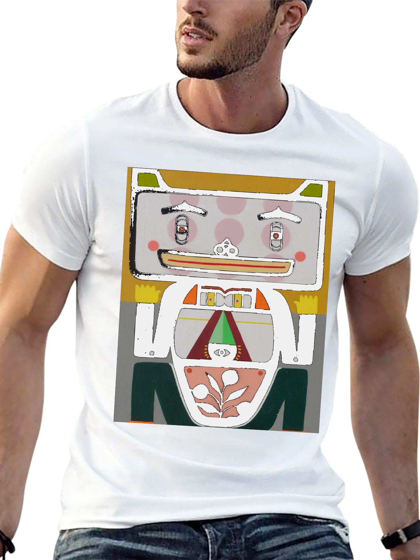 Black Abstract Graphic Print T-Shirt view 13